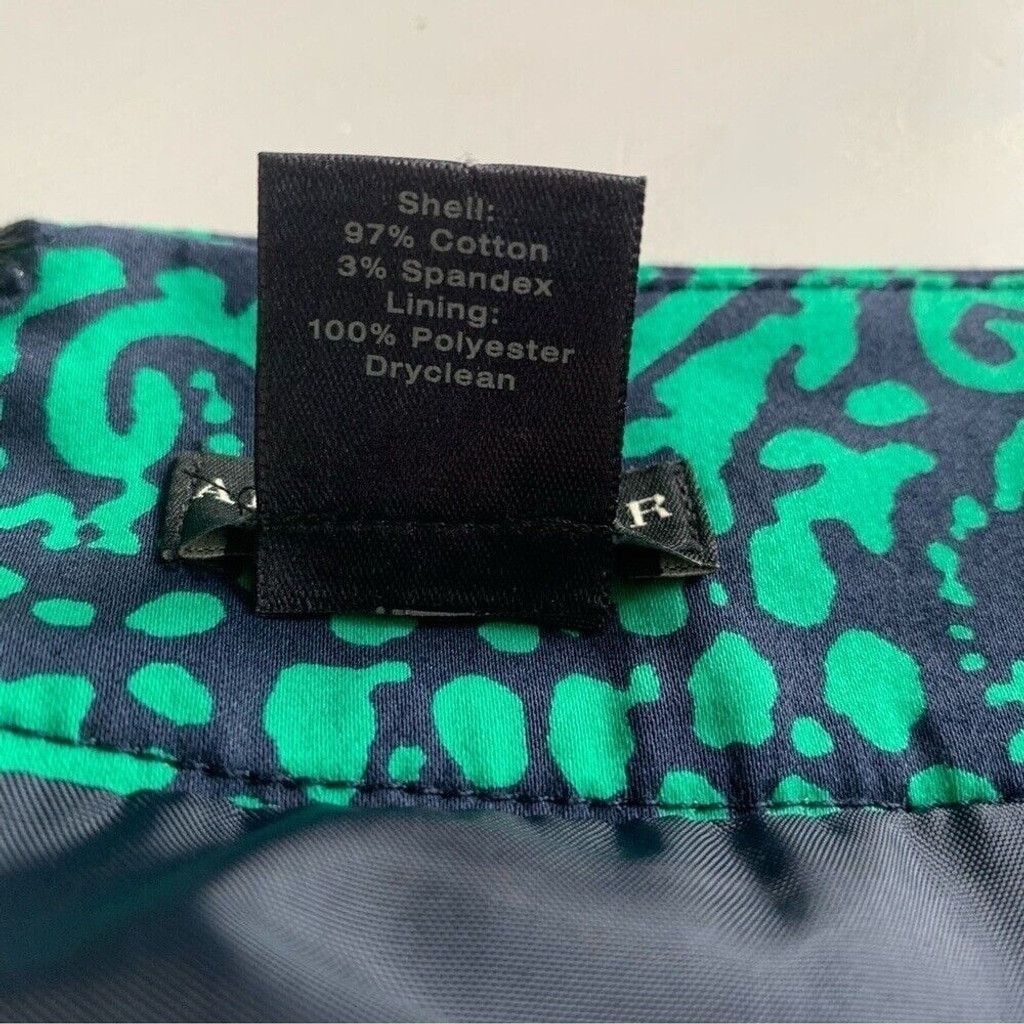 Ann Taylor Ann Taylor Factory Green Patterned Mini Pencil Skirt Size 4 Size 27" / US 4 / IT 40 - 8 Thumbnail