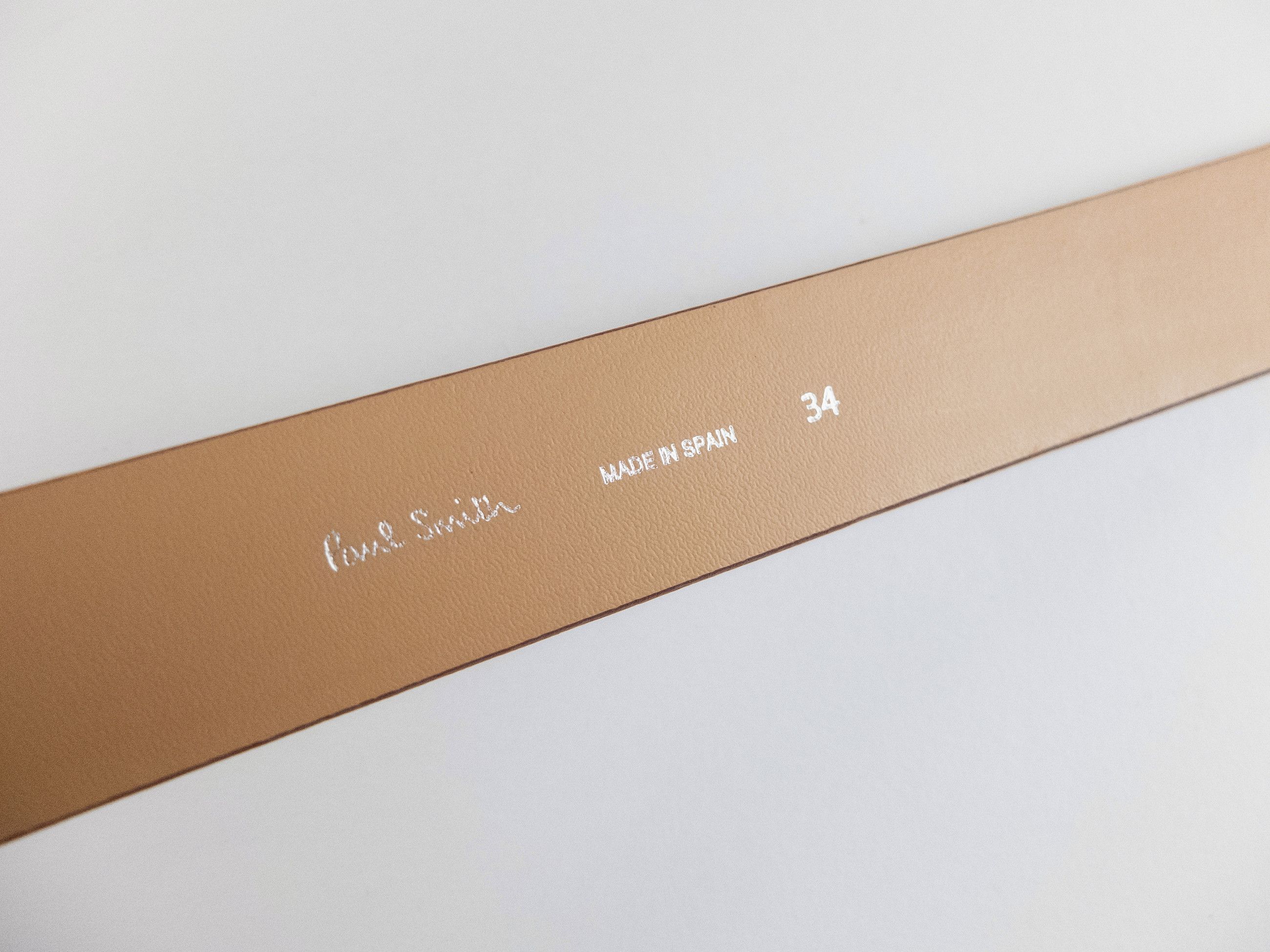 Paul Smith PAUL SMITH mainline tan brown leather belt Size 90 / 34 Size 34 - 6 Thumbnail