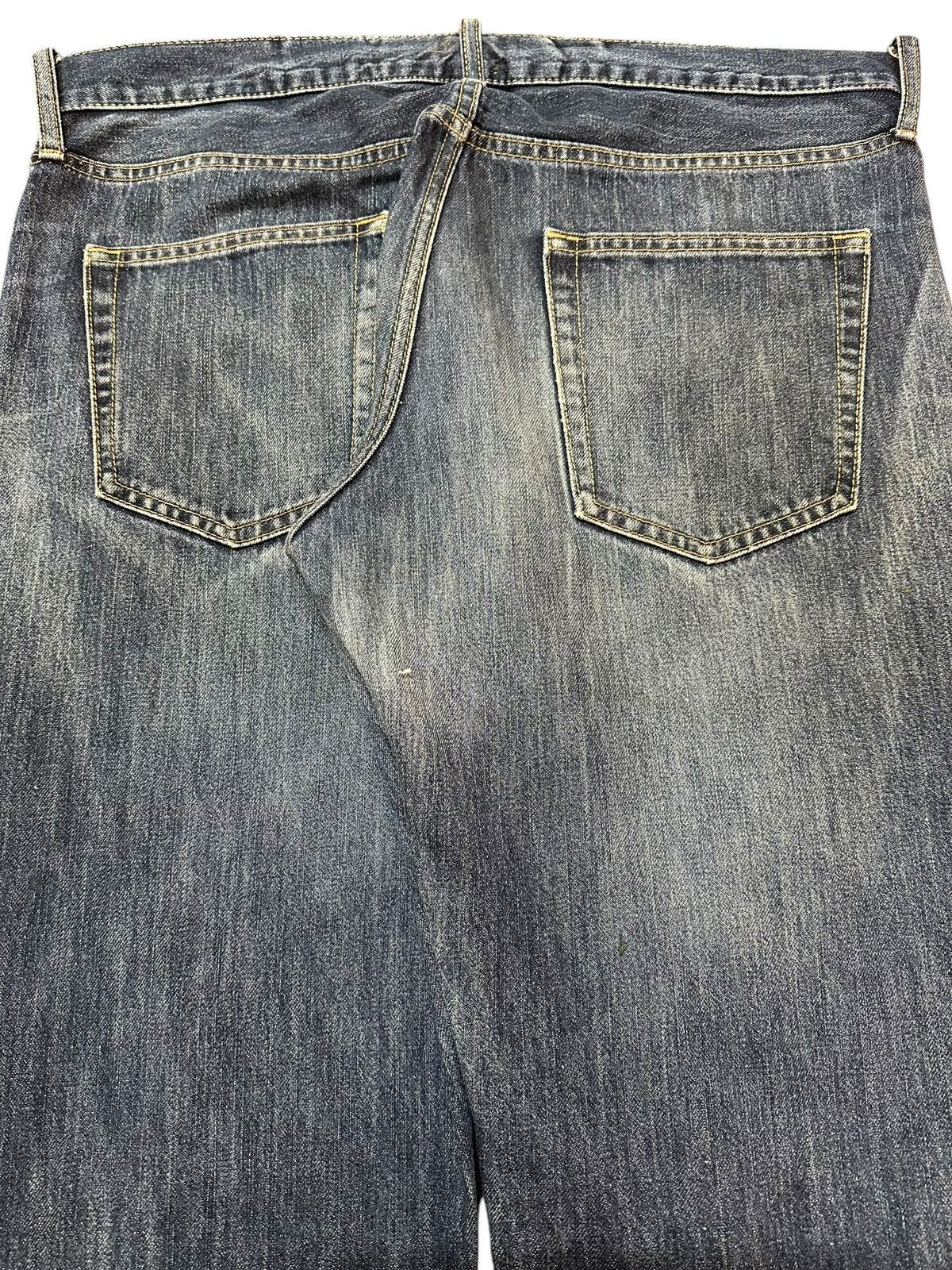 GU Vintage Japanese Brand GU Faded Wash Distressed Baggy Jeans Size US 34 / EU 50 - 6 Thumbnail
