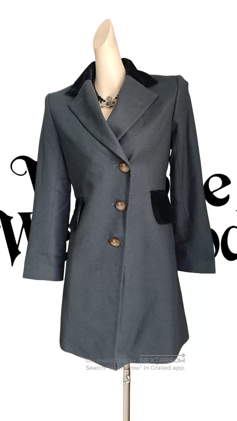 Vivienne Westwood Vivienne Westwood Velvet Collar Deep Gray Wool Coat Size M / US 6-8 / IT 42-44 - 3 Thumbnail