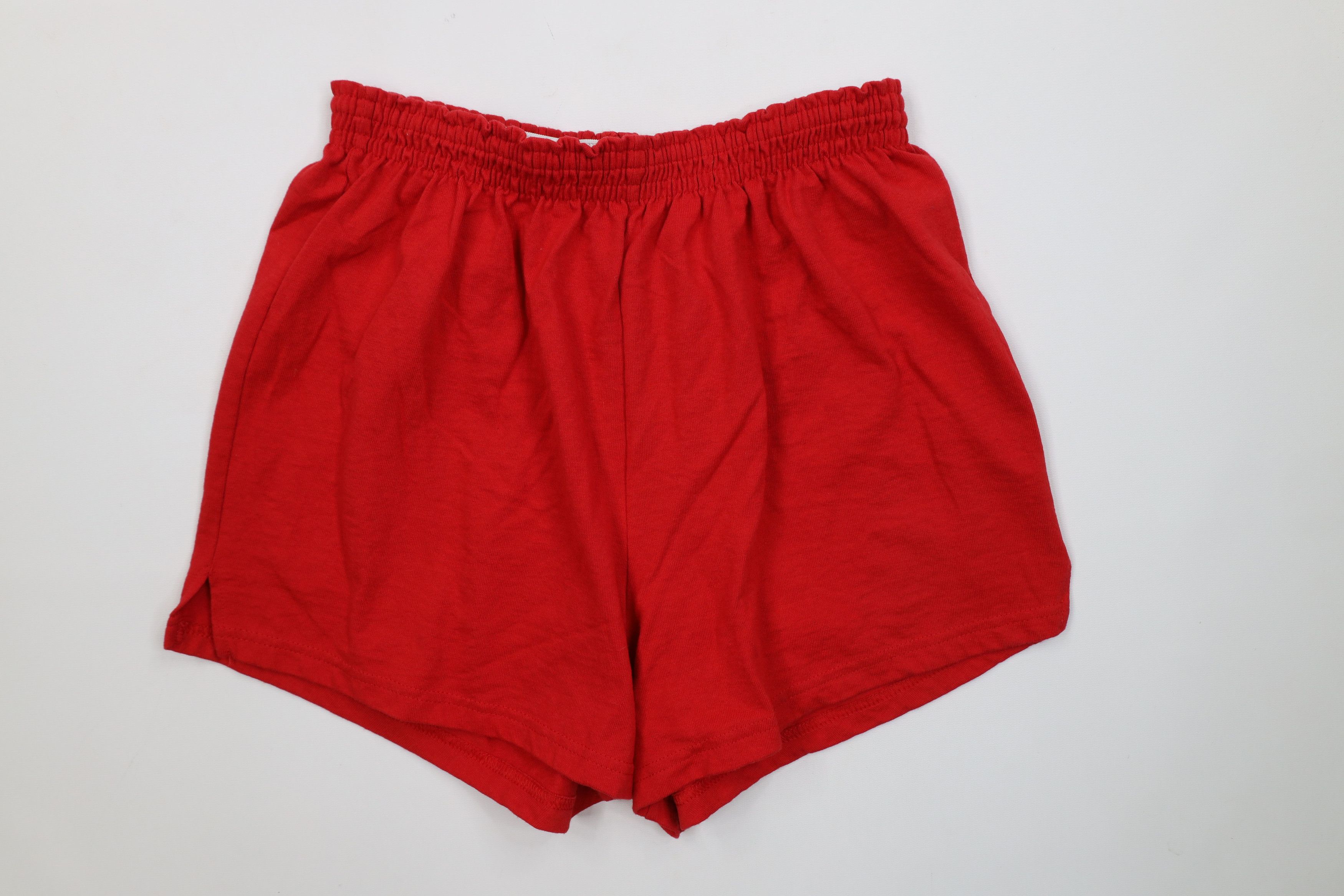 Vintage Vintage 90s Streetwear Faded Blank Hot Short Shorts Red Size 24" / US 00 / IT 34 - 1 Thumbnail