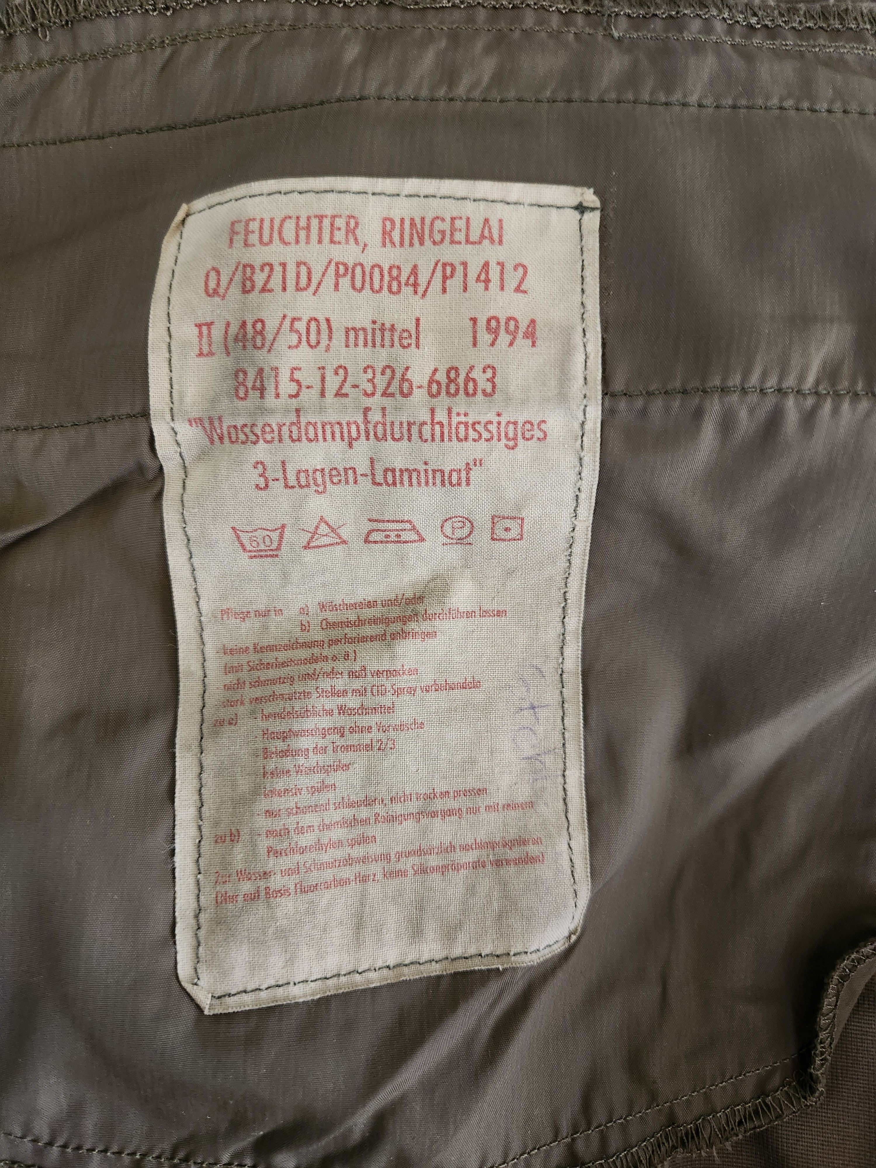 Other Vintage 90's German Army Camoflouge Wet Weather Suit Size US XXL / EU 58 / 5 - 4 Thumbnail