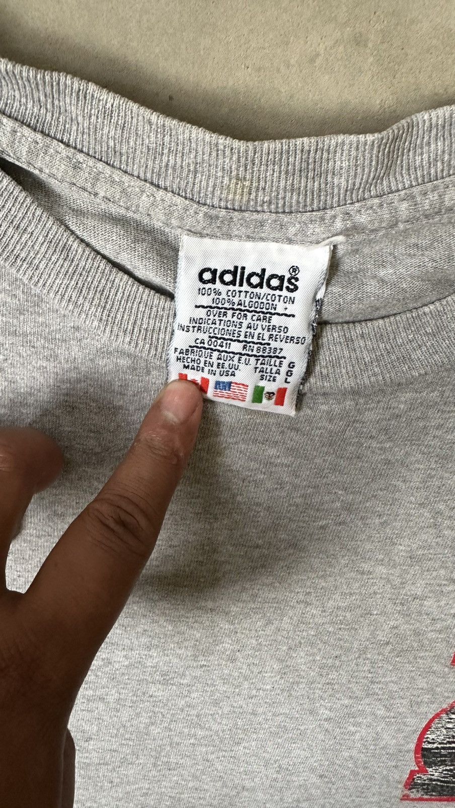 Adidas VINTAGE ADIDAS TREFOILS TEE Size US L / EU 52-54 / 3 - 5 Thumbnail