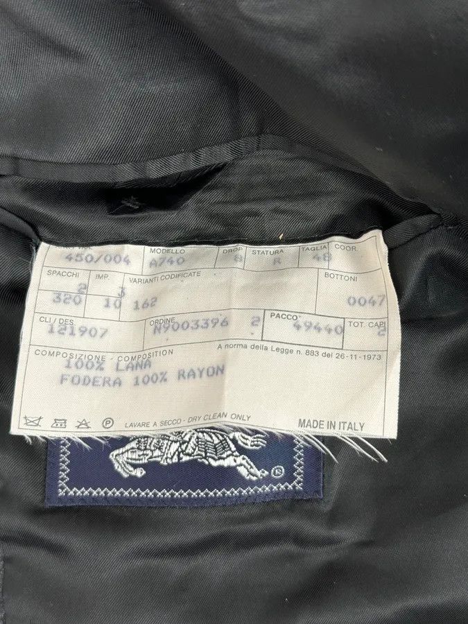 Burberry 1990s Burberry Grey Wool Blazer Jacket Size 40R - 12 Thumbnail