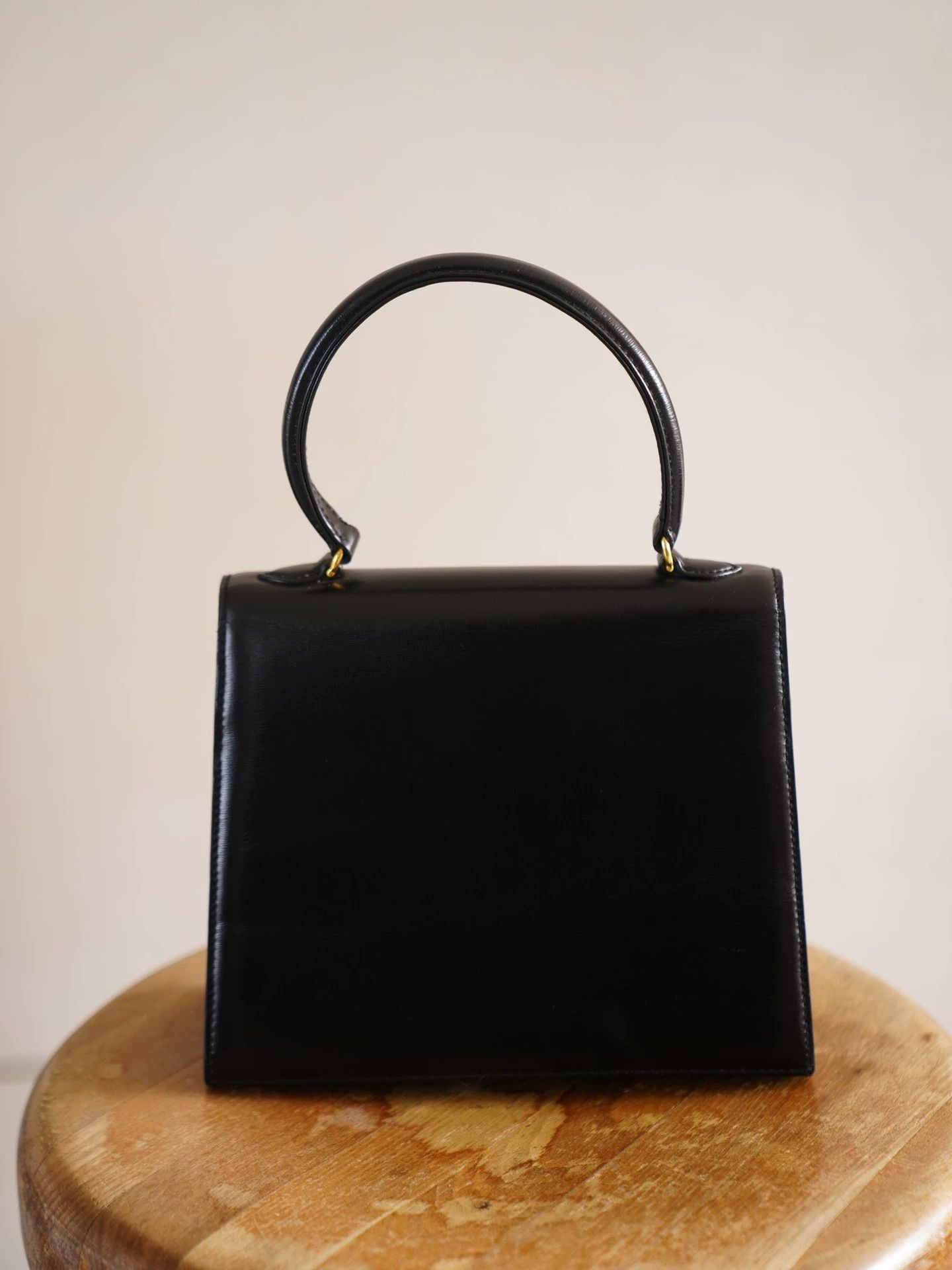 Other Morabito Vintage Black & Gold Kelly Small Handbag Size ONE SIZE - 3 Thumbnail