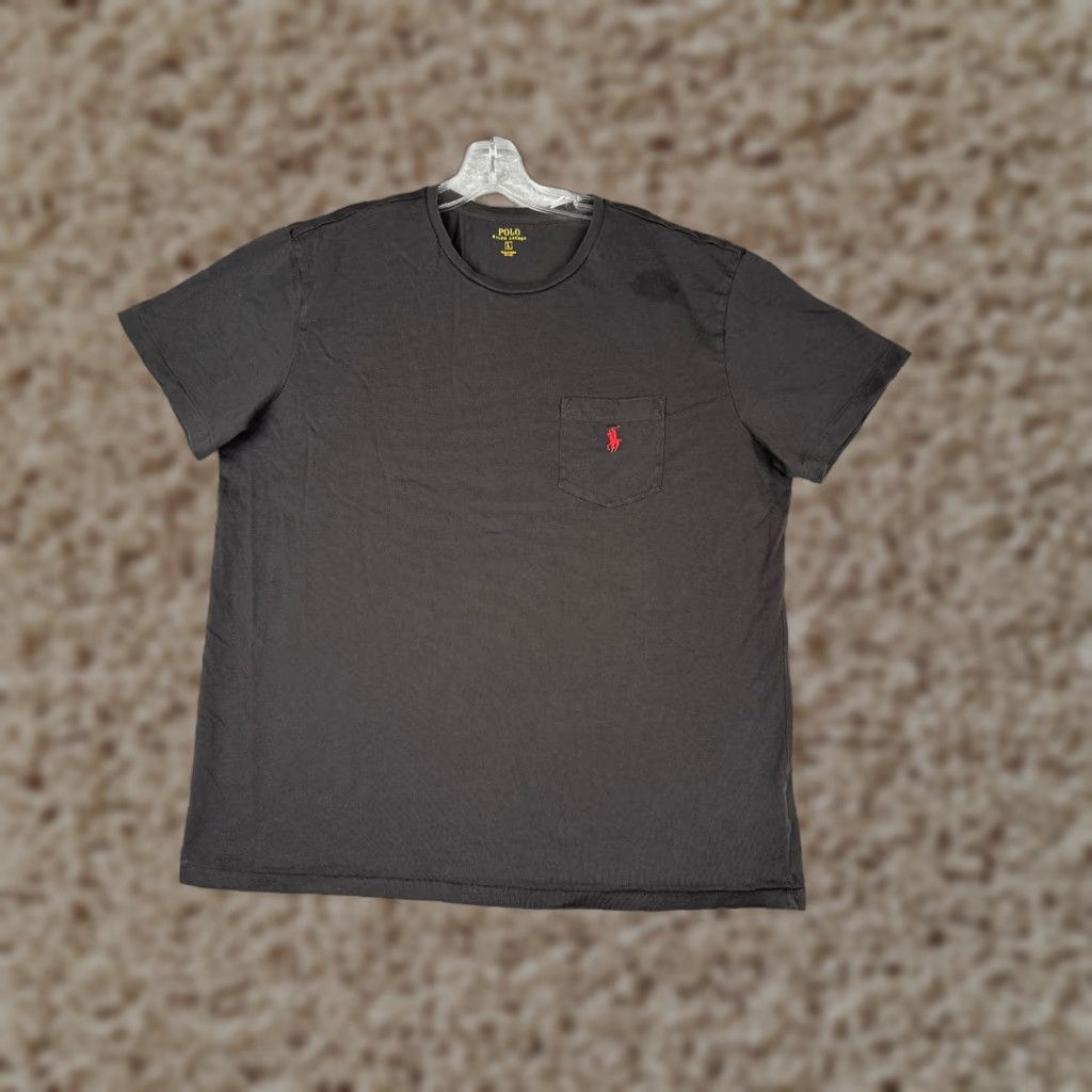 Ralph Lauren Polo Ralph Lauren Shirt Adult Large Black Short Sleeve Crew Cotton Pocket Logo Embroidered Men Size US L / EU 52-54 / 3 - 1 Thumbnail