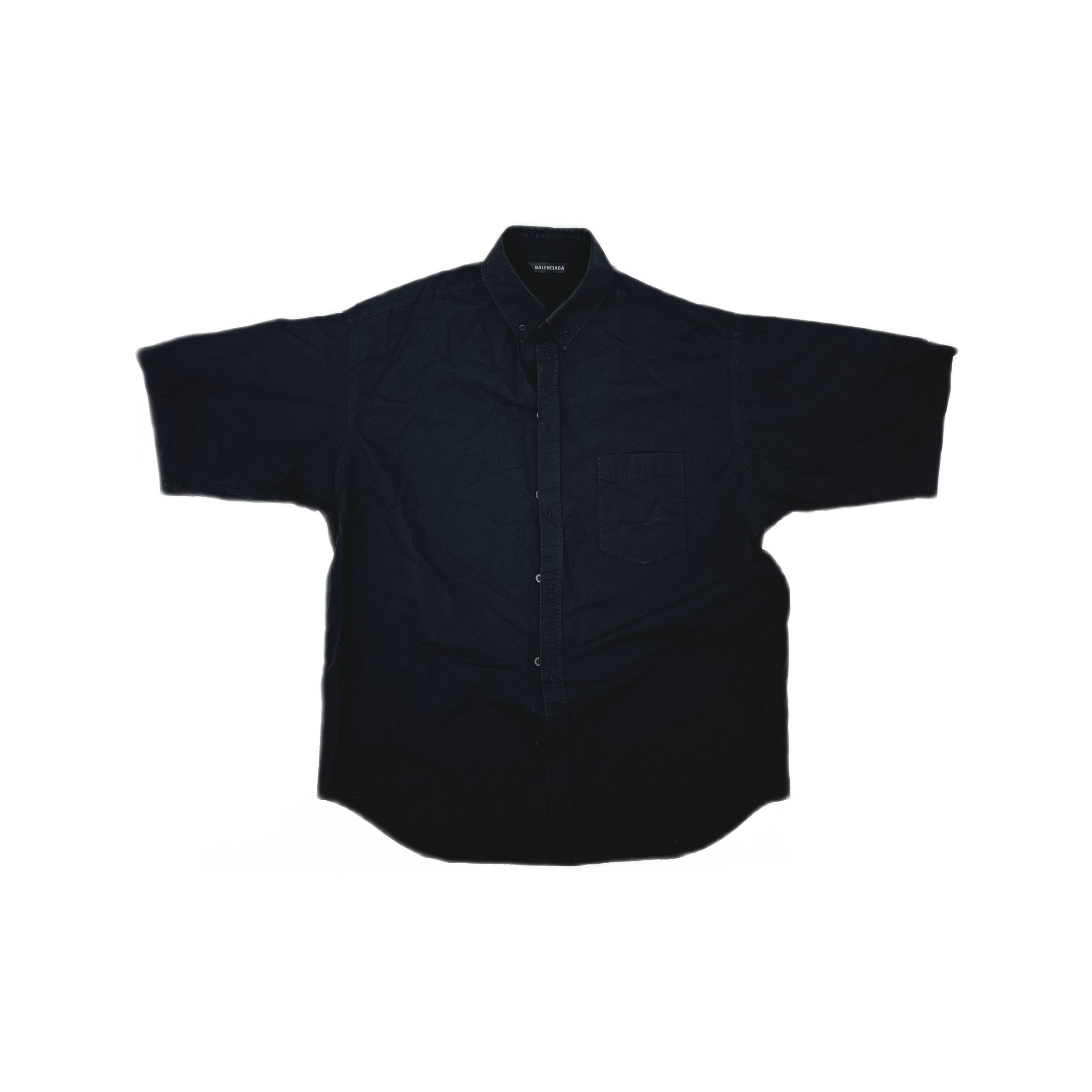 Balenciaga Balenciaga Back Logo Short Sleeve Shirt Size 37 Size US S / EU 44-46 / 1 - 1 Thumbnail