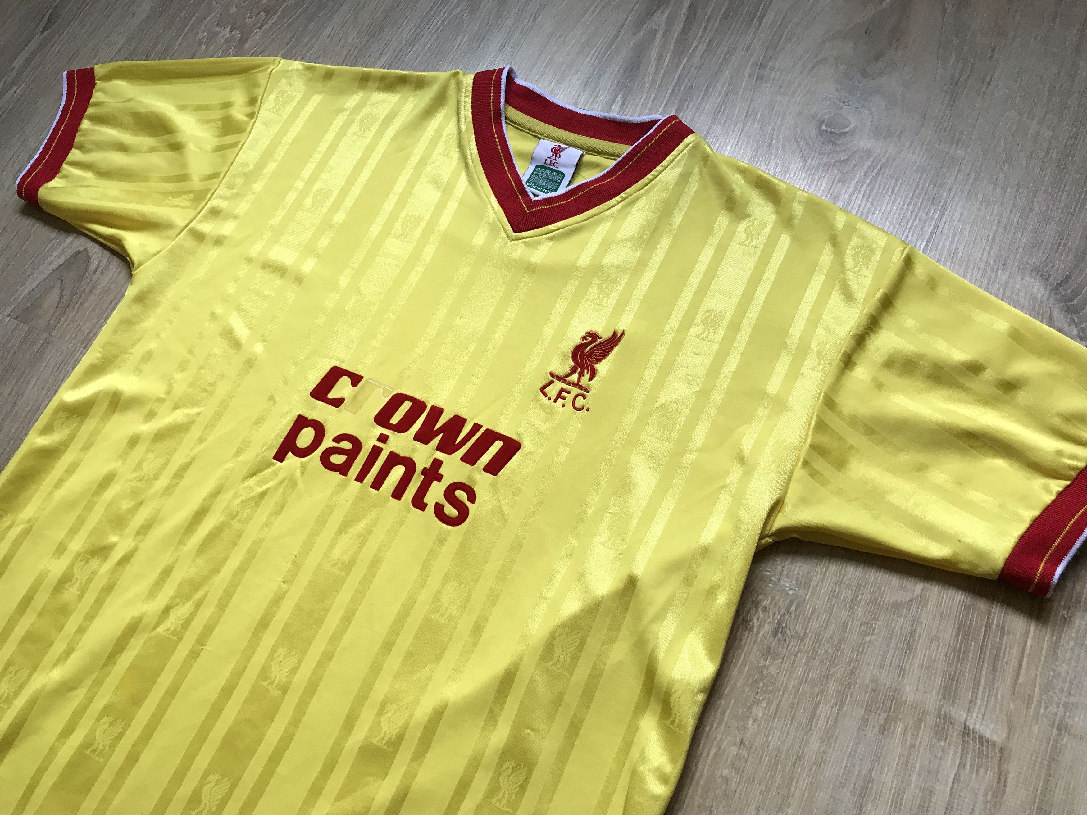 Vintage Score Draw Liverpool Retro Jersey Size US L / EU 52-54 / 3 - 3 Thumbnail