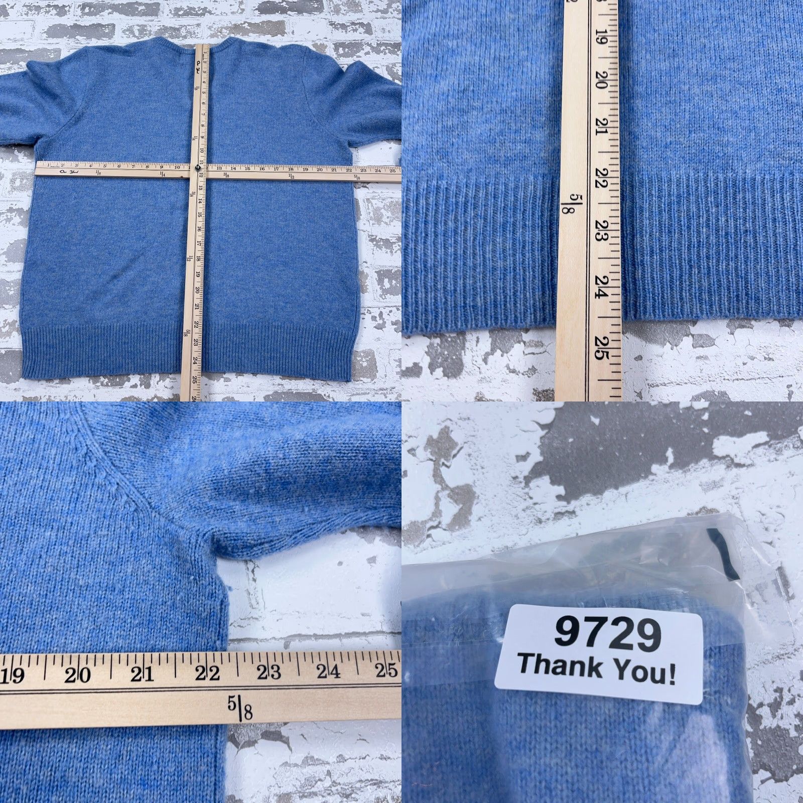 Polo Ralph Lauren VINTAGE Polo Ralph Lauren Sweater Men Large Light Blue Lambs Wool V Neck Pullover VTG Size US L / EU 52-54 / 3 - 8 Thumbnail