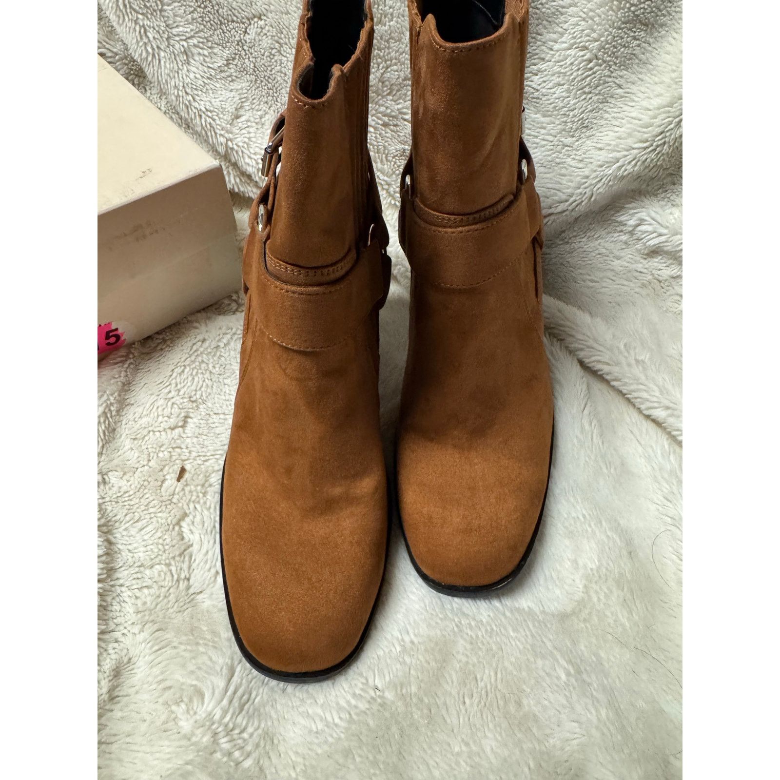 BCBGeneration BCBG Generation Agnes Dream Microsuede Block Heel Booties Size US 8.5 / IT 38.5 - 7 Thumbnail