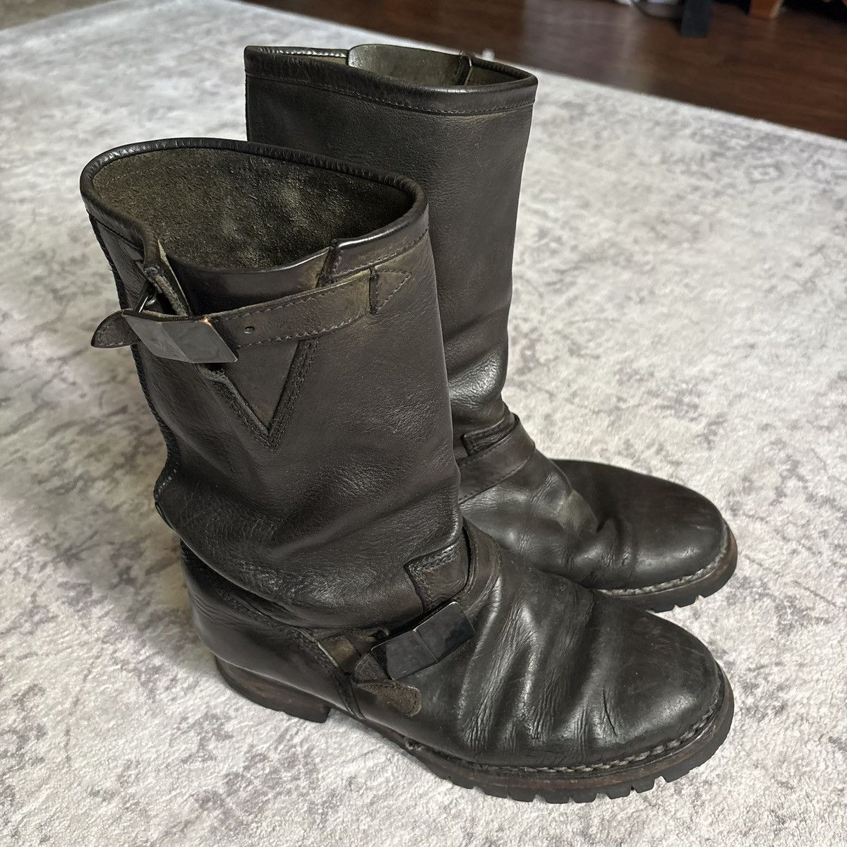 Incarnation Incarnation Guidi Horse Leather Buckled Engineer Boots | 44 Size US 11 / EU 44 - 1 Thumbnail