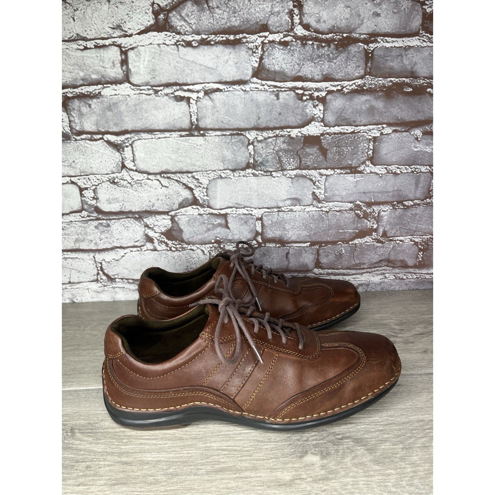 Rockport Rockport K52456 Brown Leather Casual Lace Up Casual Sneakers Size US 9 / EU 42 - 14 Thumbnail