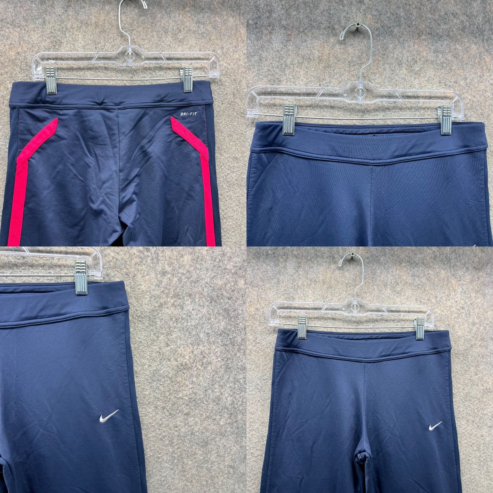 Nike Nike Dri-Fit Pants Womens XL Navy Blue Athletic Track Straight Swoosh Stretch Size 40" / US 18 - 8 Thumbnail