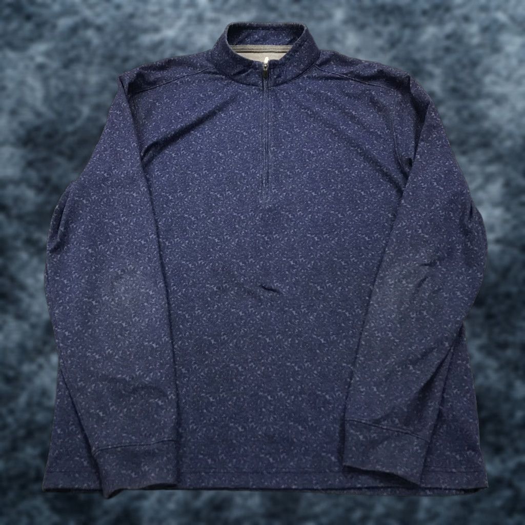 johnnie-O johnnie-O Jacket Mens Large Blue 1/4 Zip Geometric Logo Golf Activewear Long Sleeve Jacket Mens L Blue Size US L / EU 52-54 / 3 - 1 Thumbnail