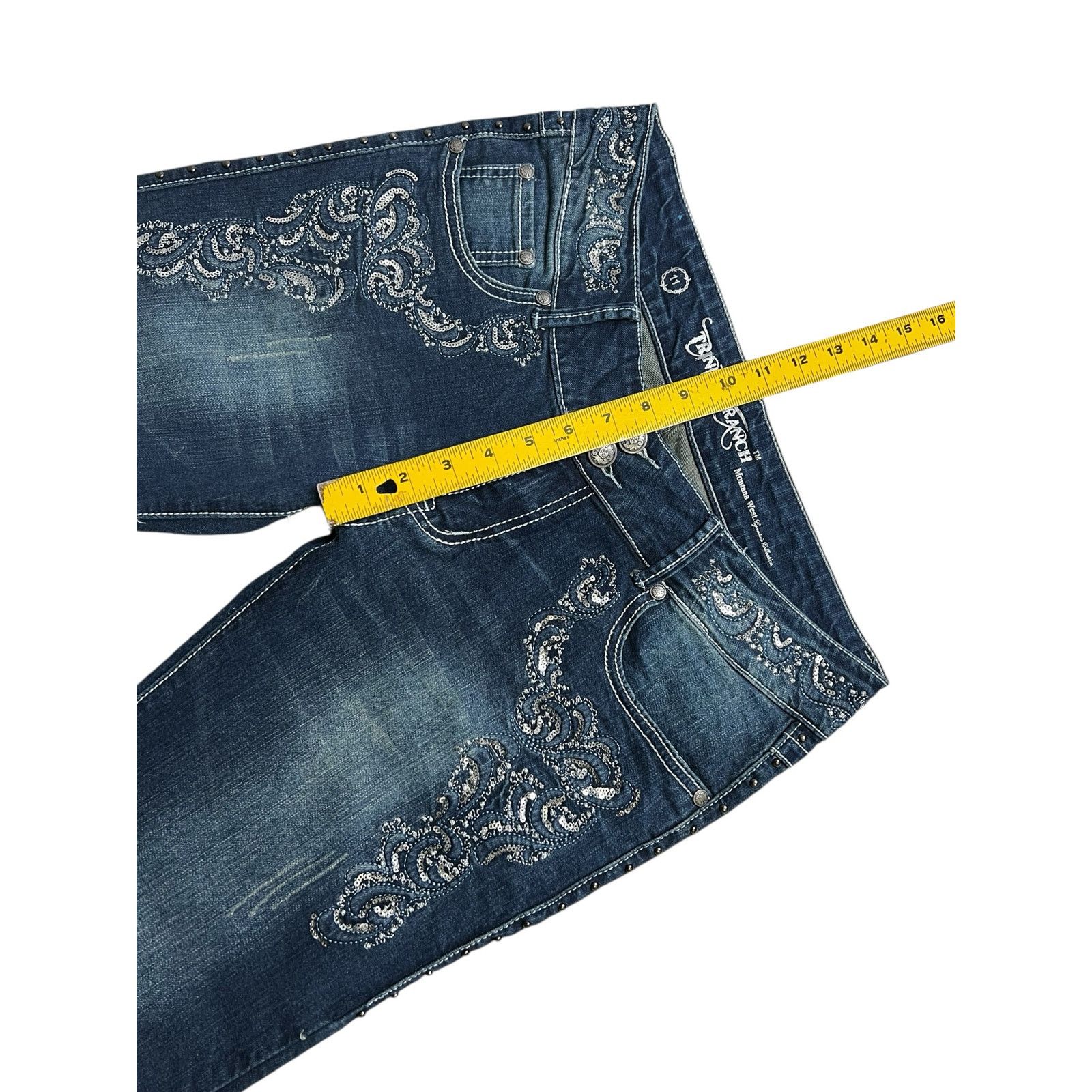 Other Y2K Trinity Ranch Women’s Jeans Sz 12 Dark Western 30x31 Size 34" / US 12 / IT 48 - 9 Thumbnail