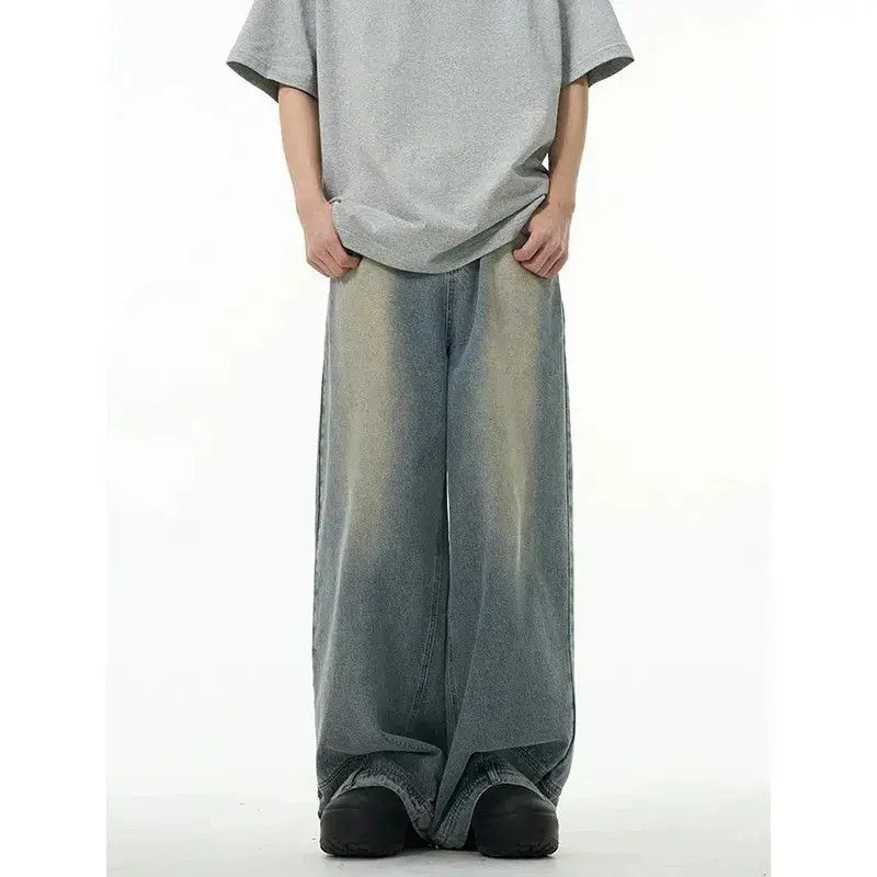Japanese Brand High street washed straight baggy jeans Size US 30 / EU 46 - 1 Thumbnail