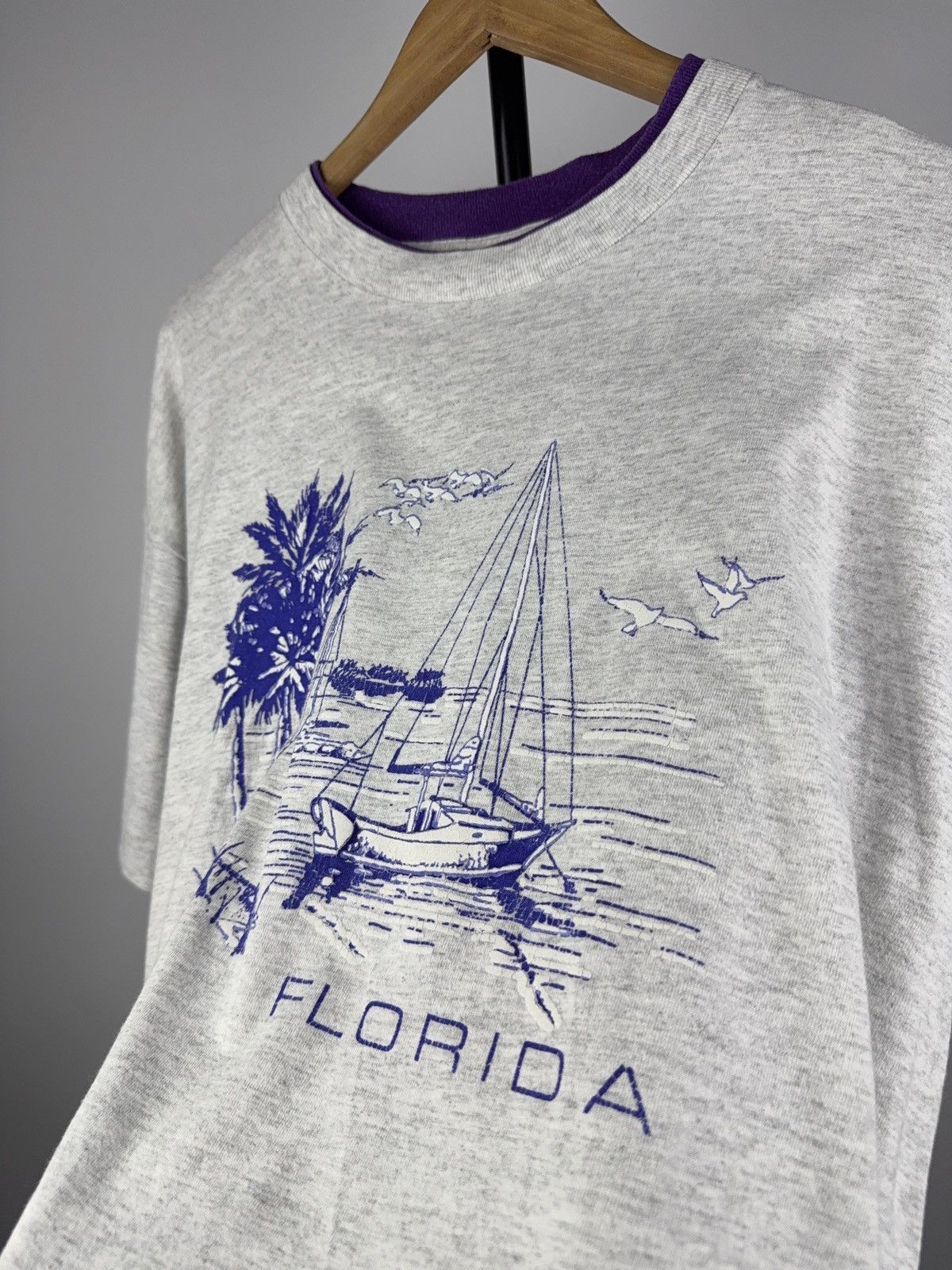 Vintage Vintage 90s Florida USA State Retro Print single stitch tee Size US L / EU 52-54 / 3 - 4 Thumbnail