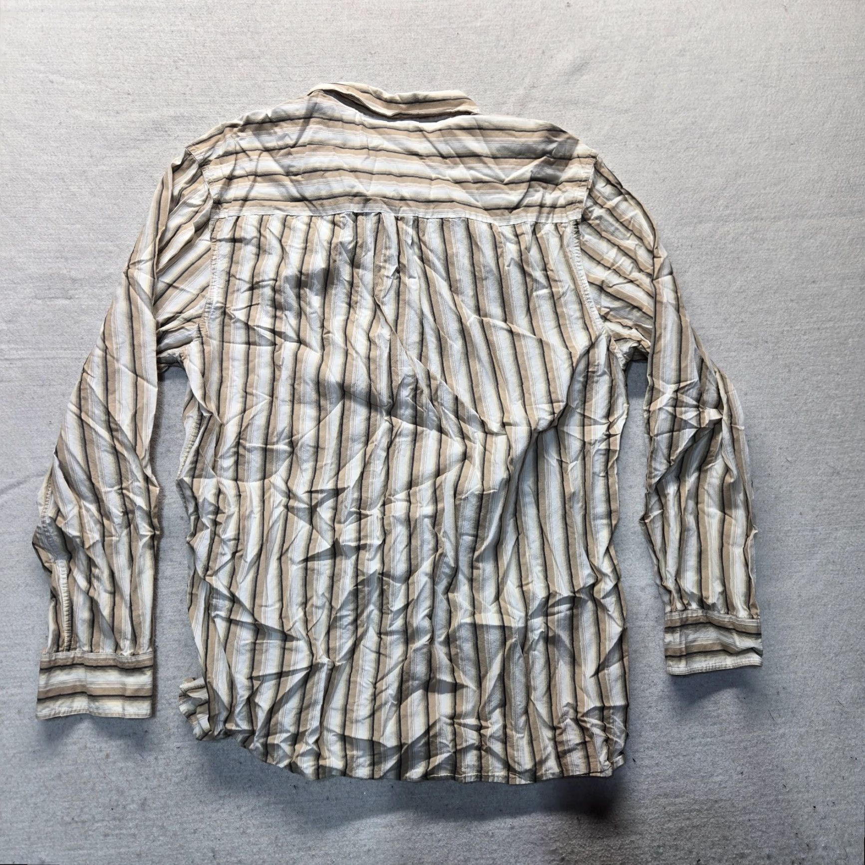 Timberland Timberland Shirt Button-Up Shirt Brown Striped Outdoors Casual Men's L Large Size US L / EU 52-54 / 3 - 7 Thumbnail