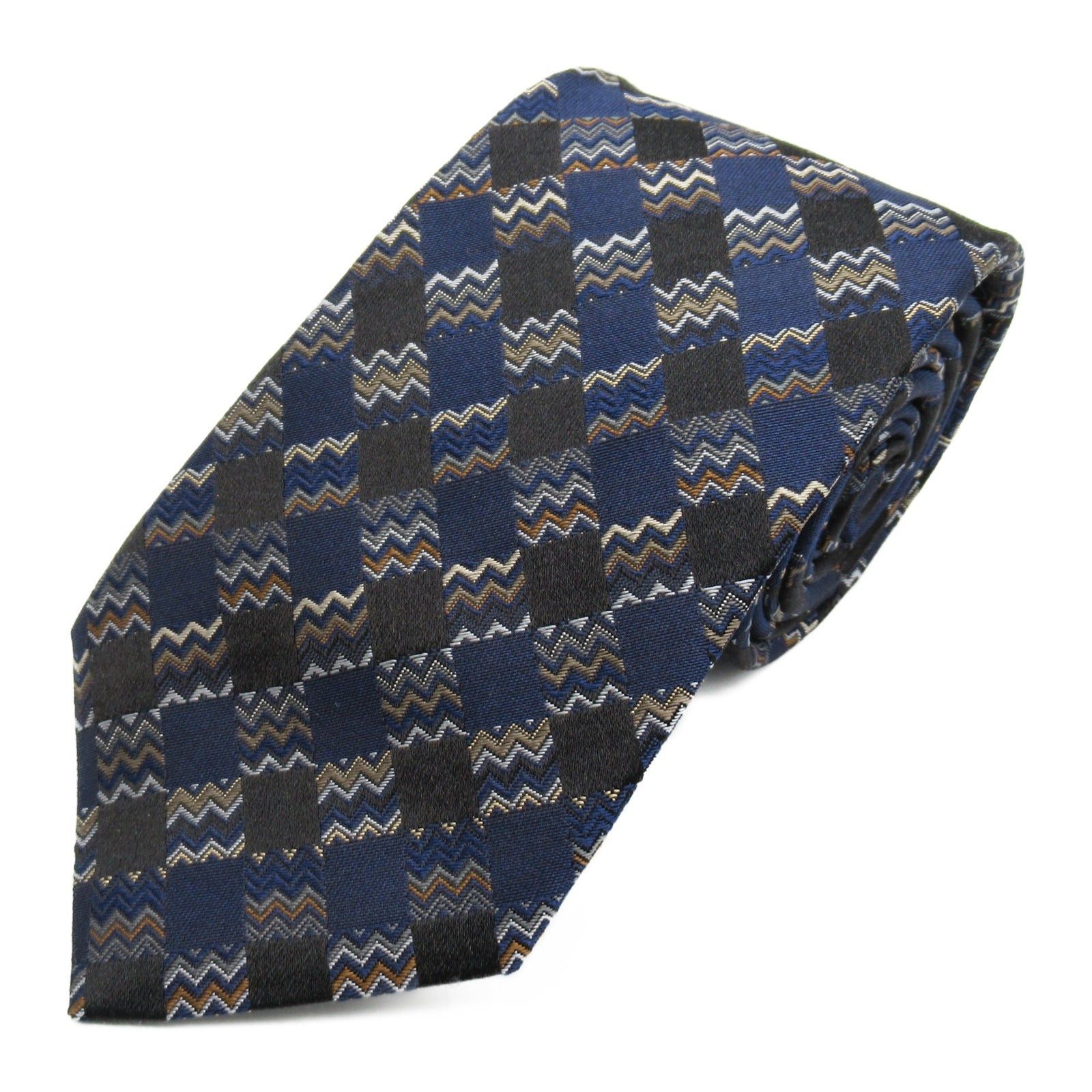 Missoni Missoni Tie Silk Orange Navy Size ONE SIZE - 1 Thumbnail