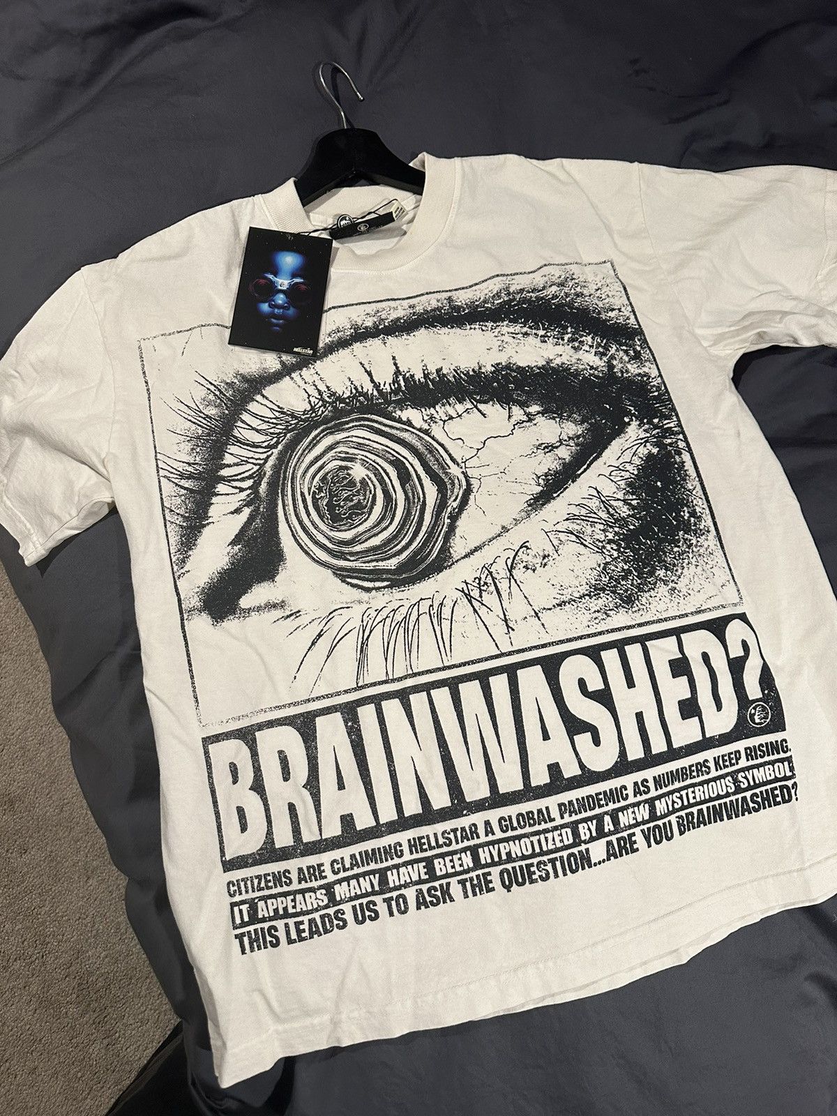 HELLSTAR - WHITE BRAINWASHED TEE