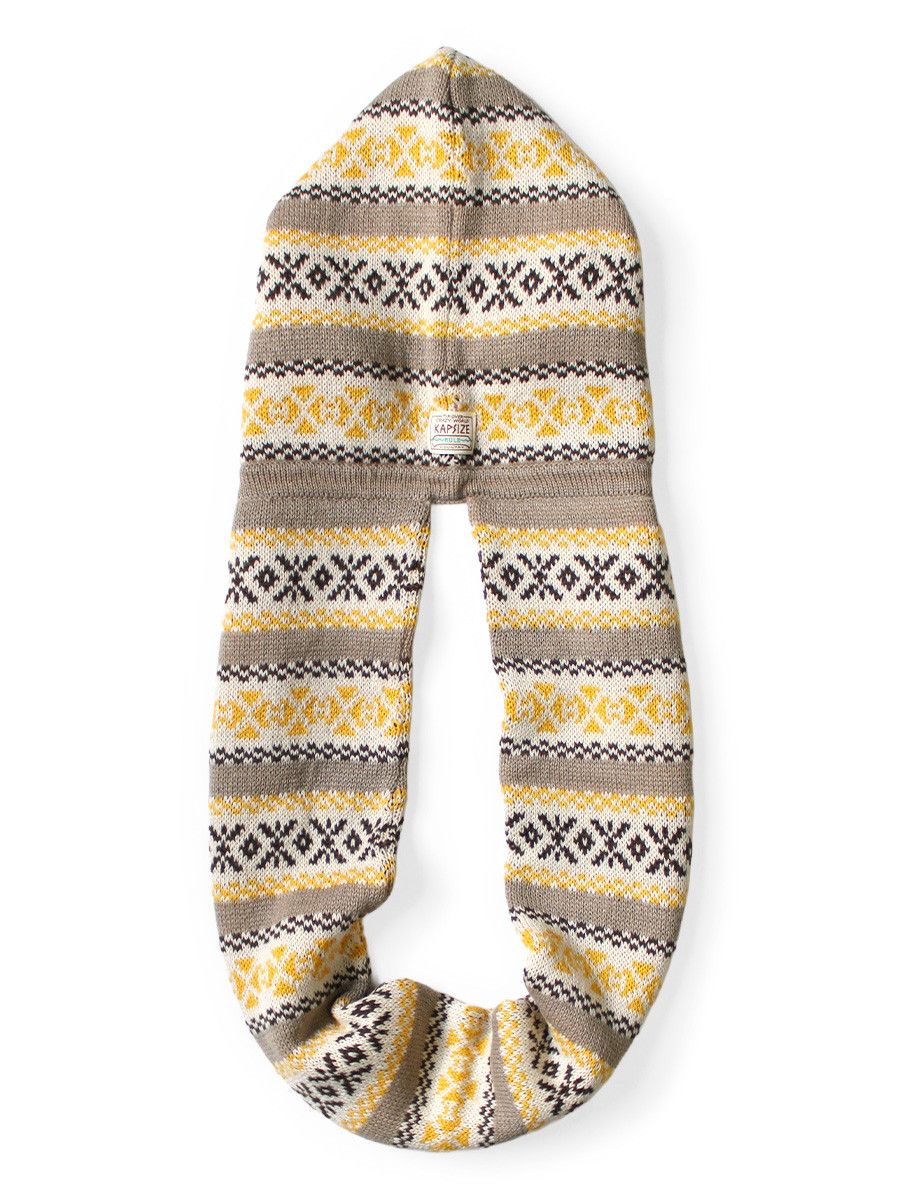 Kapital kapital 5G Wool Yellowknife Fair Isle Balaclava Scarf Size ONE SIZE - 3 Thumbnail