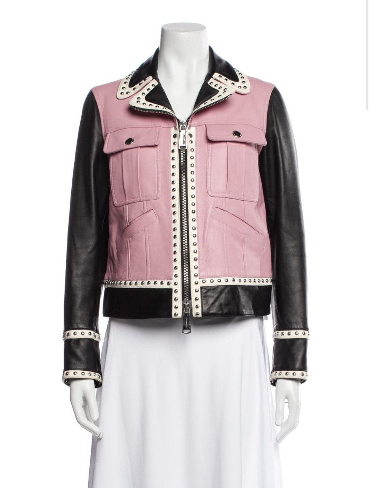 Dsquared2 Dsquared2 Leather Studded Biker Jacket Size S / US 4 / IT 40 - 1 Thumbnail