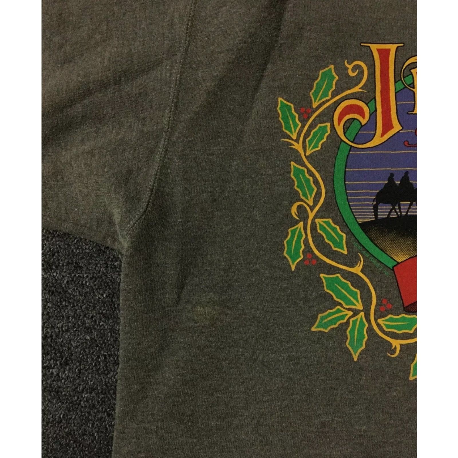 Vintage VINTAGE 90s Jesus Is The Reason Sweatshirt Men L Gray USA Oneita Pullover Size US L / EU 52-54 / 3 - 4 Thumbnail
