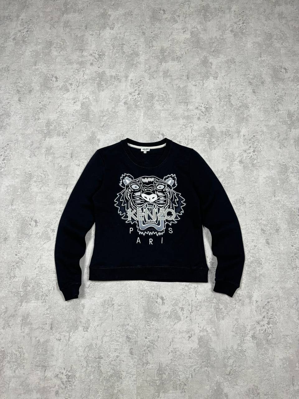 Kenzo Paris Women's Black Sweatshirt Tiger Logo Size M