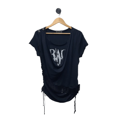 14th Addiction ☠️ Hell cat punks 'back to hell' punk rock gothic emo shirt Size M / US 6-8 / IT 42-44 - 1 Thumbnail