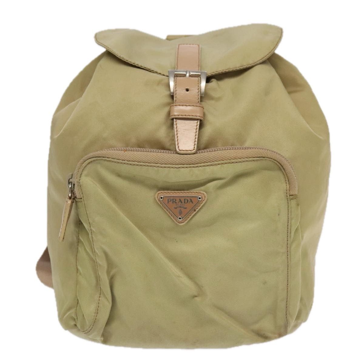 Prada PRADA Backpack Nylon Khaki Silver Size ONE SIZE - 2 Thumbnail