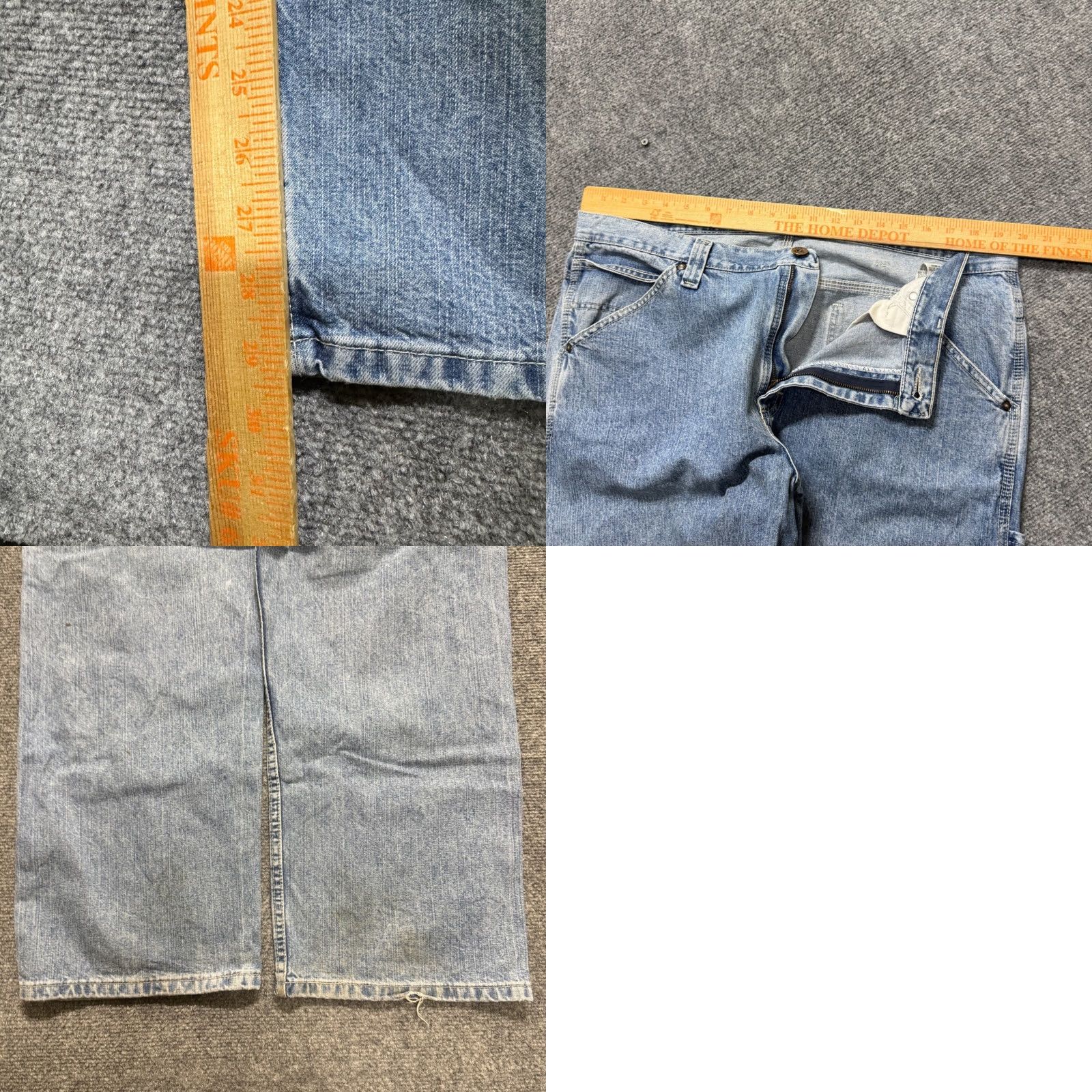 Lee VINTAGE Lee Carpenter Jeans Men's 38x30 Light Washed Blue Wide Leg Baggy Y2K, Regular Size Mens Size US 38 / EU 54 - 8 Thumbnail