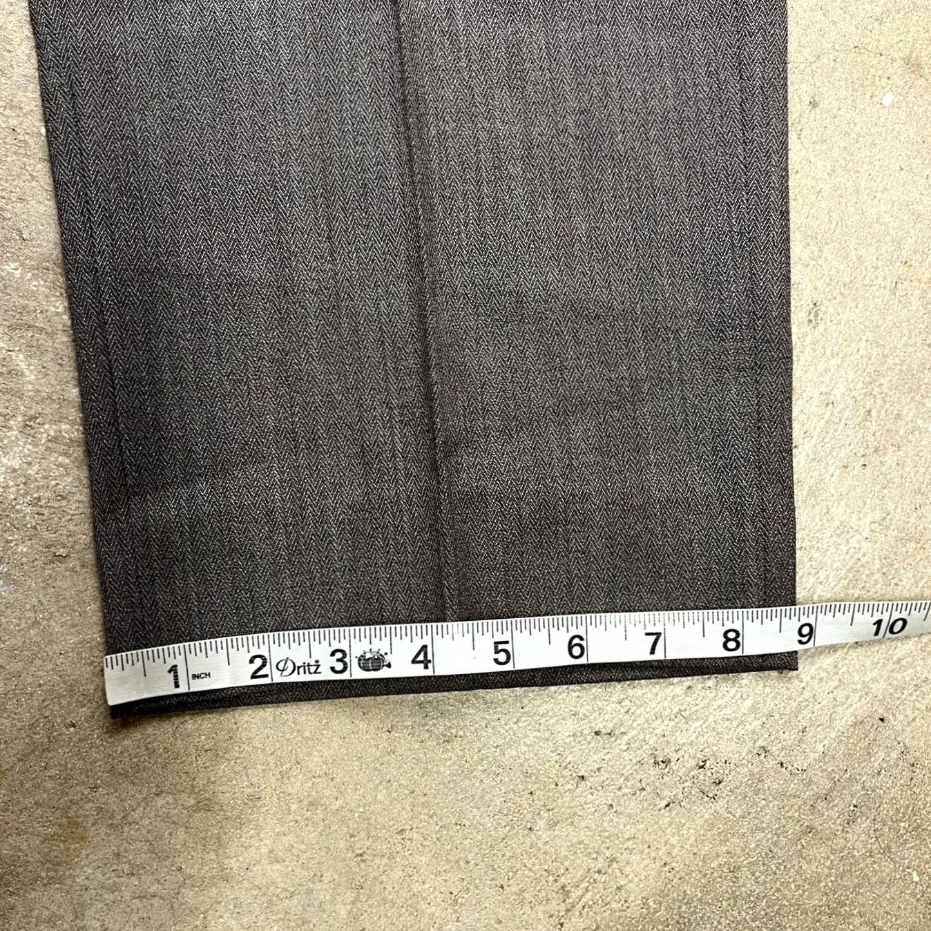 Zanella Zanella Wool Trousers Flat Front Herringbone Size 36 Todd - Gray Dress Pants Size US 36 / EU 52 - 7 Thumbnail