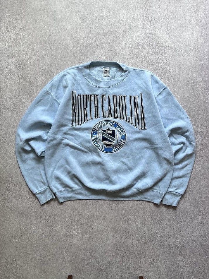 Vintage Vintage North Carolina Boxy Baby Blue Sweatshirt Y2K XL Size US XL / EU 56 / 4 - 1 Thumbnail
