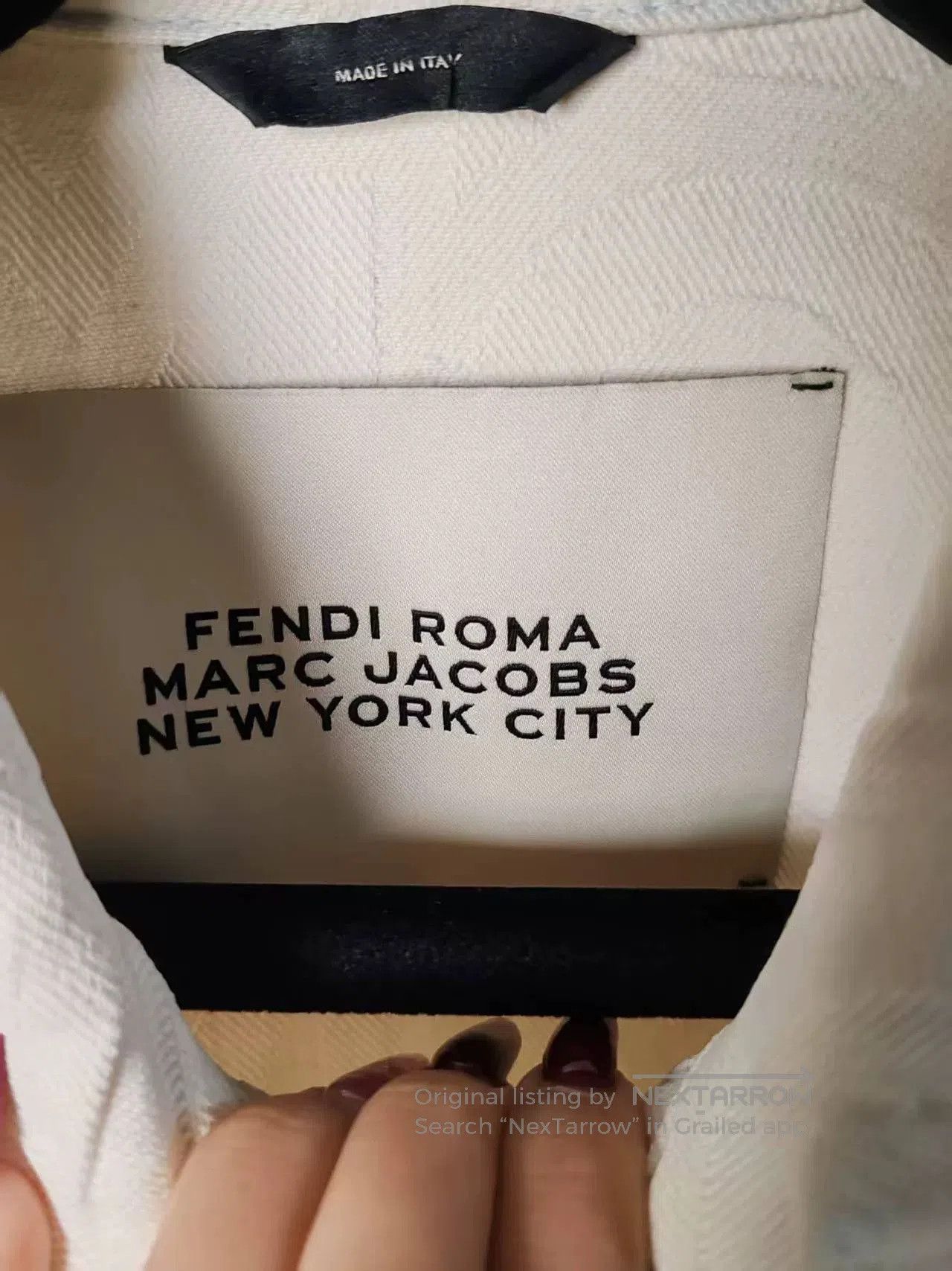 Fendi fendi distressed denim jacket with print. Size US M / EU 48-50 / 2 - 4 Thumbnail
