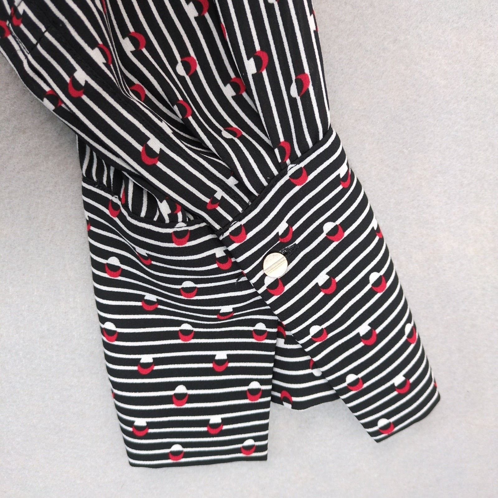 Other The Limited Women's L Geometric Stripes Oversized Blouse Size L / US 10 / IT 46 - 4 Thumbnail