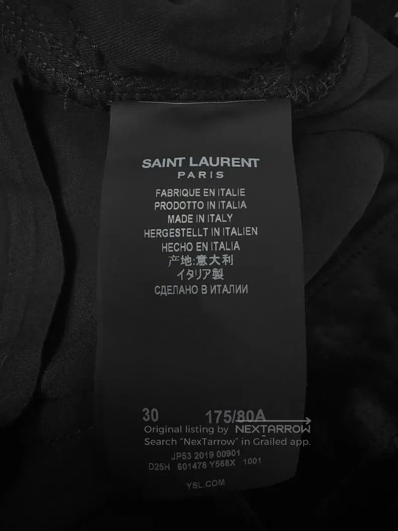 Saint Laurent Paris Saint Laurent Paris Black Velvet Straight Leg Denim Pants Size US 30 / EU 46 - 5 Thumbnail