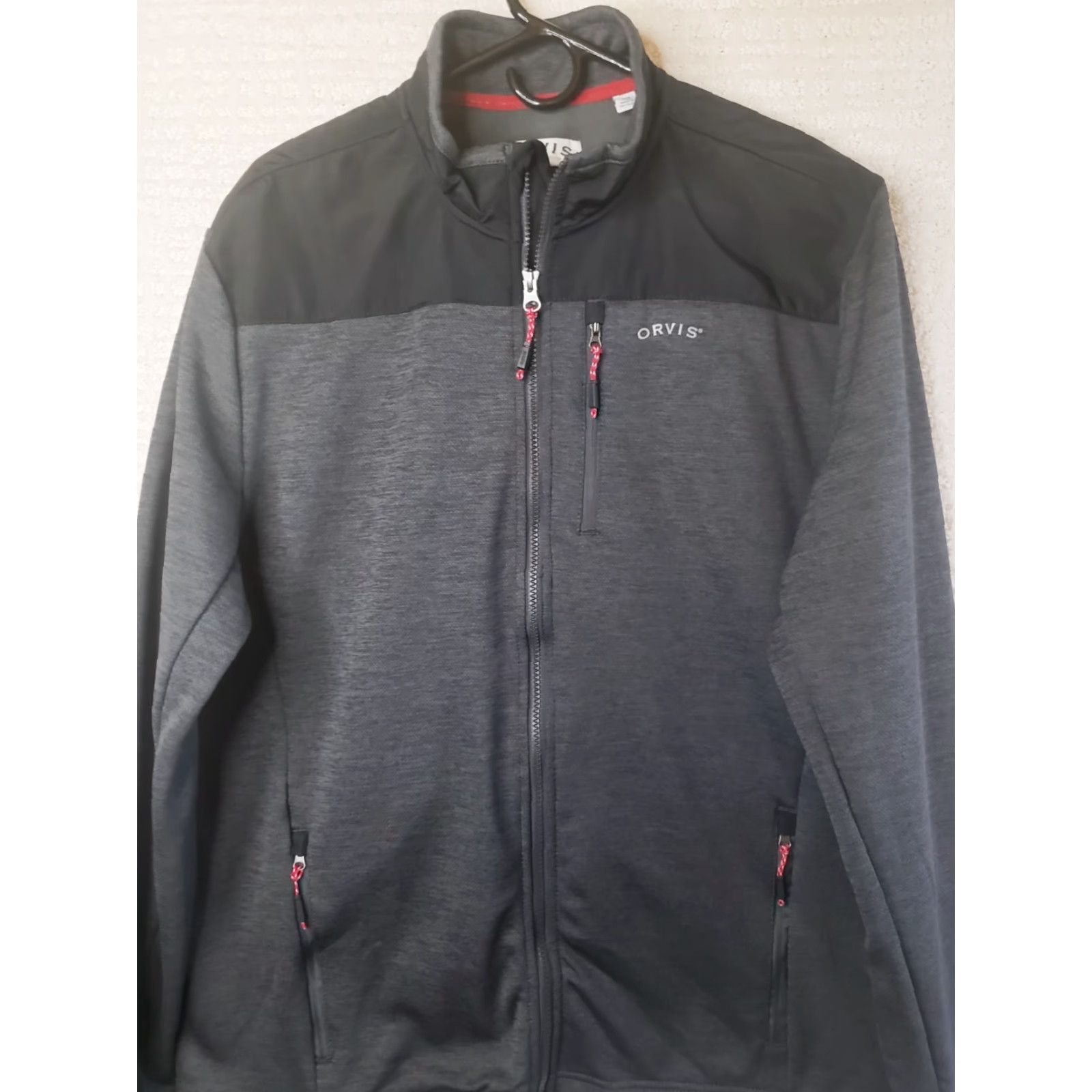Orvis Orvis Jacket L Full Zip Fleece Lined Pockets Gray Black Mens Casual Windbreaker Size US L / EU 52-54 / 3 - 2 Thumbnail