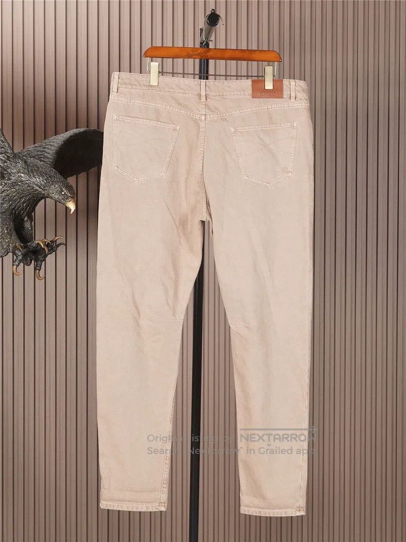Brunello Cucinelli Brunello Cucinelli Desert Color Spring/Summer Denim Pants Size US 40 / EU 56 - 2 Thumbnail