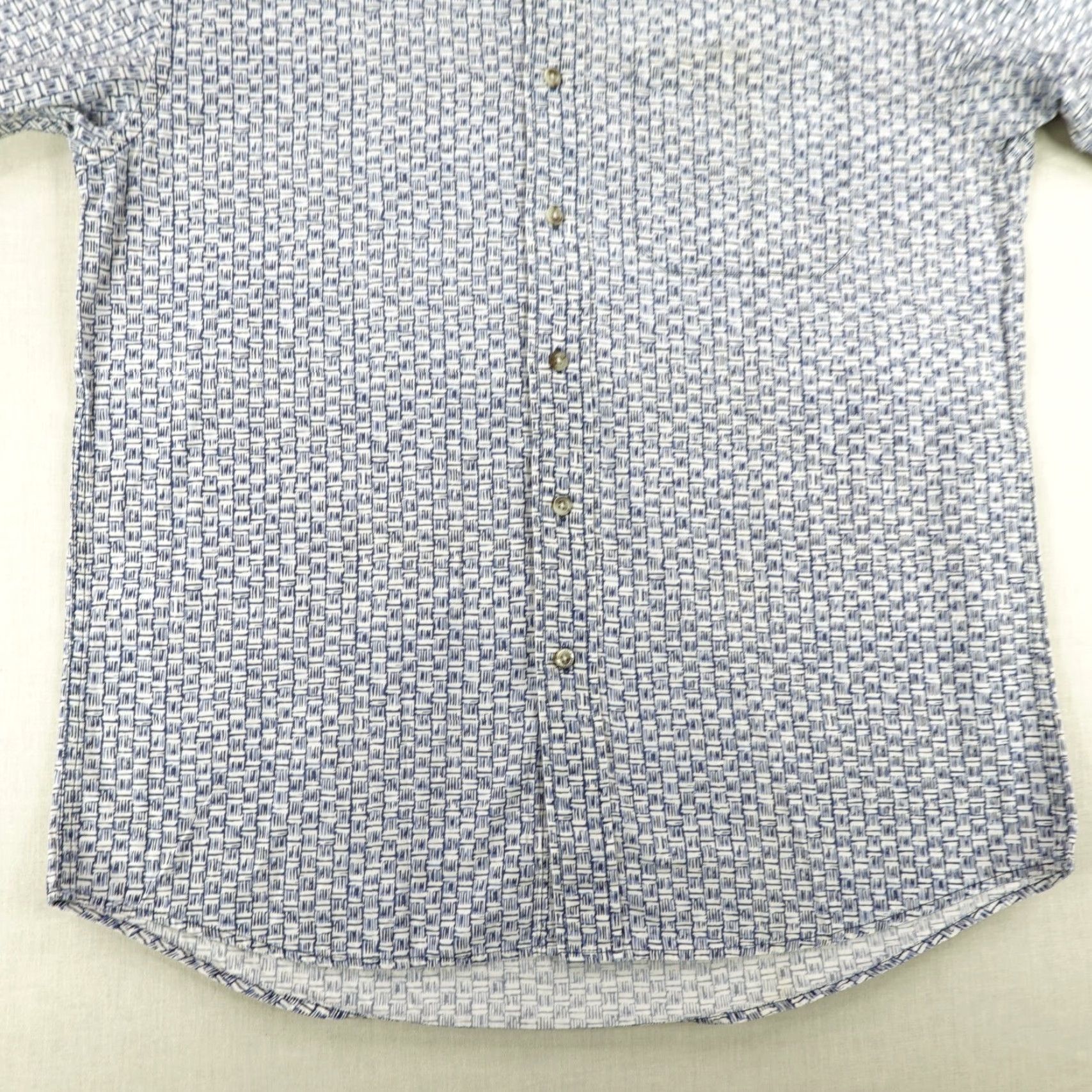Pendleton VINTAGE Pendleton Shirt Mens M Blue White Abstract Geometric Camp Button Up Beach Shirt Size US M / EU 48-50 / 2 - 4 Thumbnail