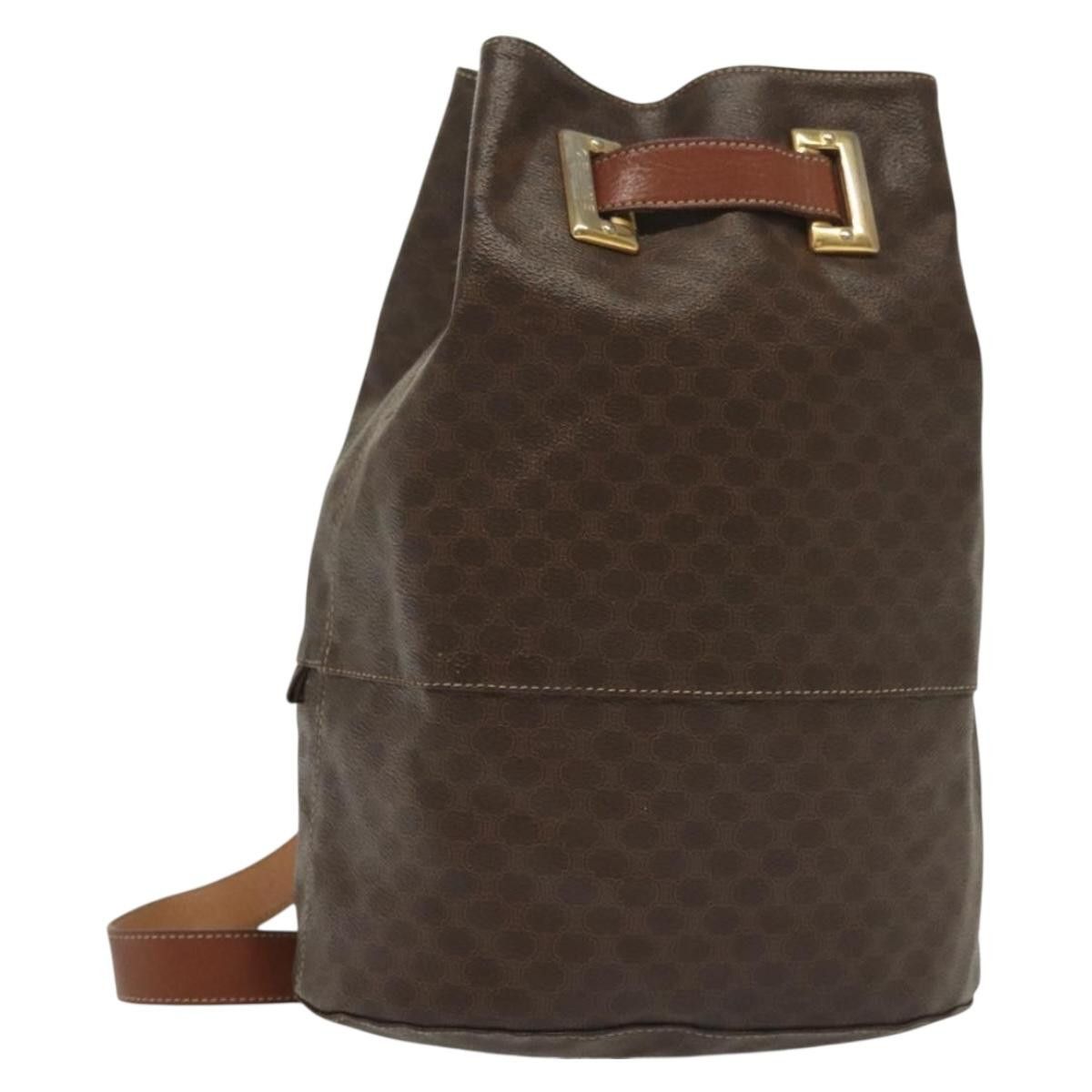 Celine CELINE Macadam Canvas Shoulder Bag Pvc Leather Brown Gold Size ONE SIZE - 1 Thumbnail
