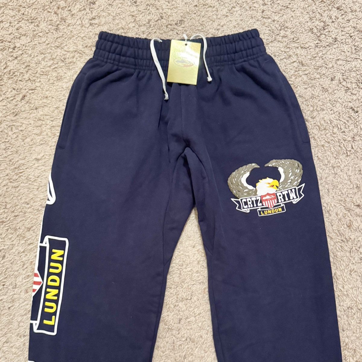 Corteiz NWT Corteiz Dead Stock Navy Sweatpants Small Size US 32 / EU 48 - 3 Thumbnail