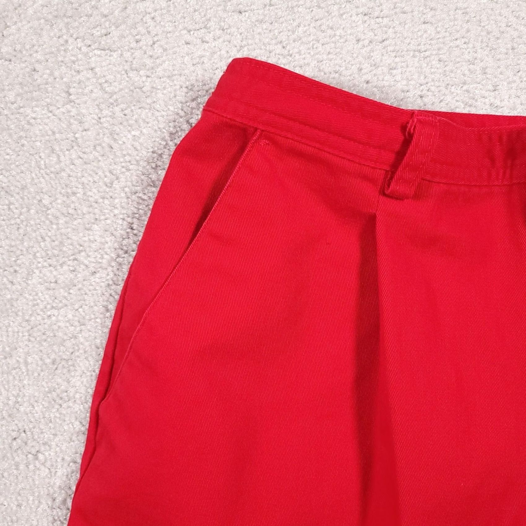 Vintage VINTAGE St. Johns Bay Bermuda Shorts Red Women Size 12 Pleated Pockets Size 27" / US 4 / IT 40 - 4 Thumbnail