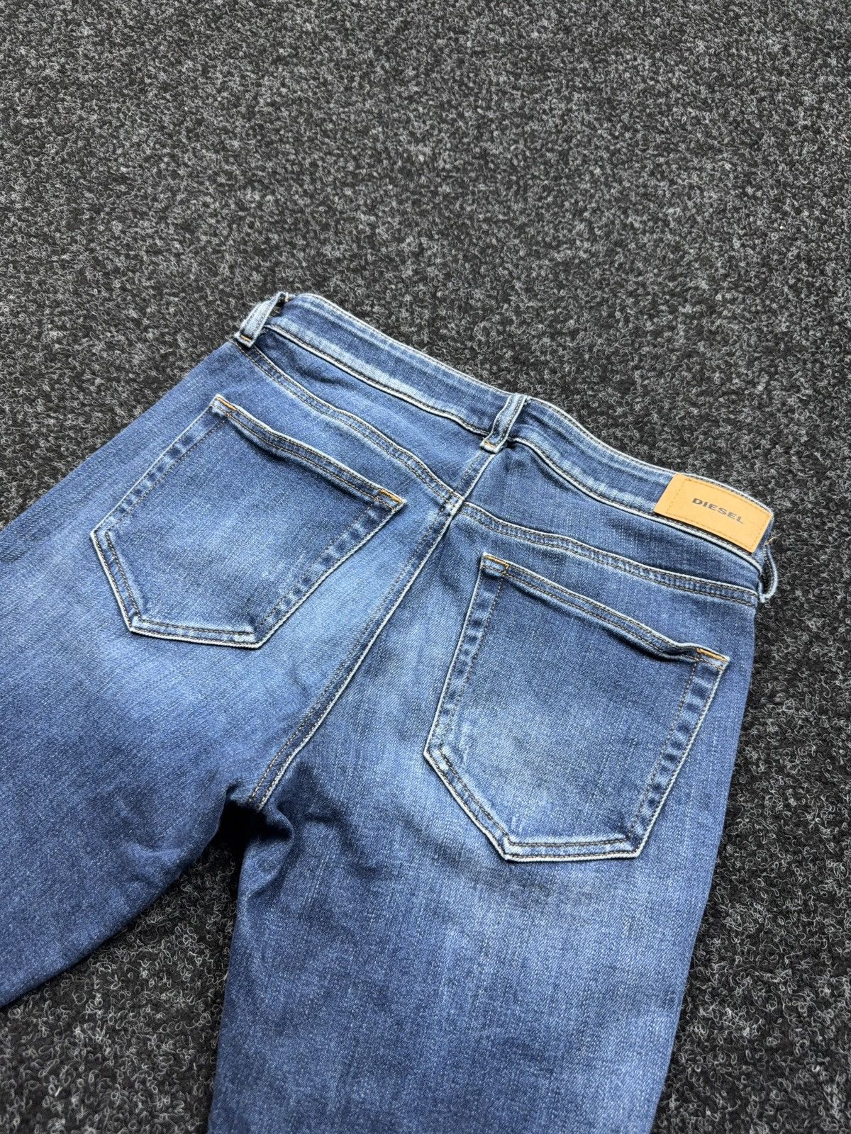 Diesel 00s Y2K Diesel Luxury Slandy Super Skinny Dark Wash Jeans Size 29" - 17 Thumbnail