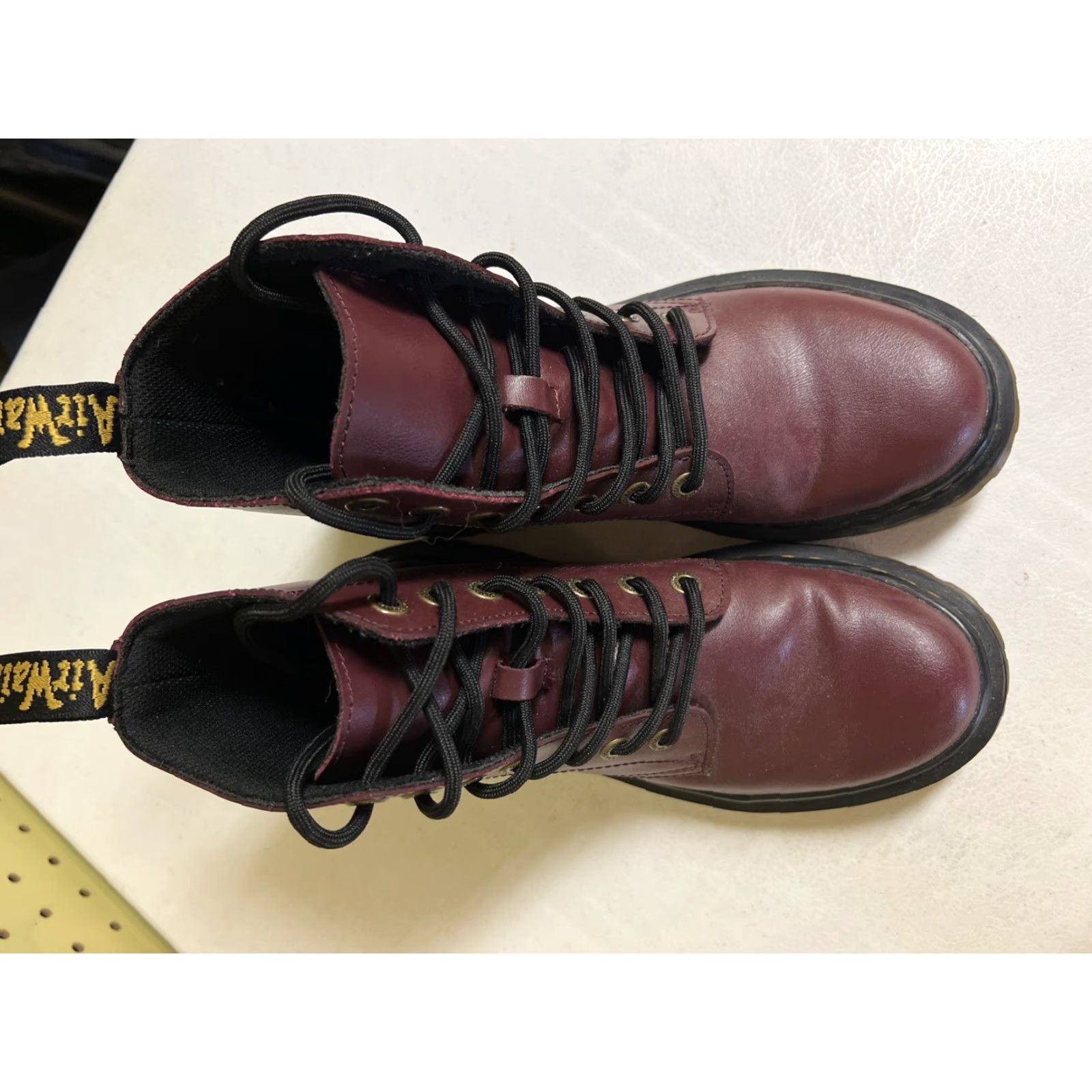 Dr. Martens Dr Martens Luana Cherry Red Women's Boots Leather Air Wair AW004 Lace Up Shoes Boots Womens Size 7 5? Size US 5 / IT 35 - 2 Thumbnail