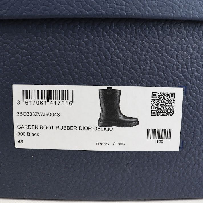 Dior o1rshd1 Rubber Garden Boot in Black Size US 10 / EU 43 - 10 Thumbnail