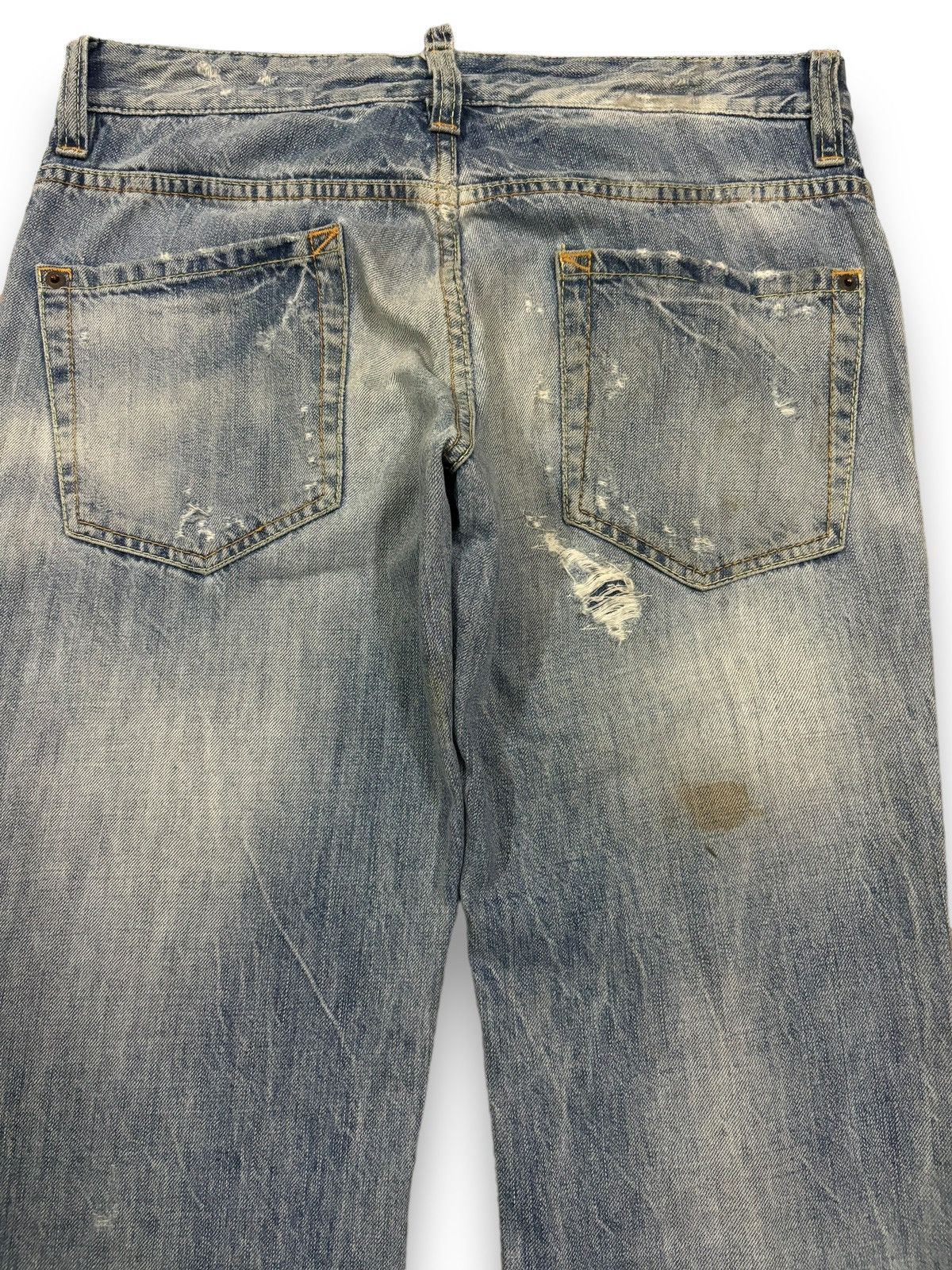 Dsquared2 Vintage Dsquared2 Sashiko Stitched Distressed Grunge Jeans Size US 31 - 12 Thumbnail