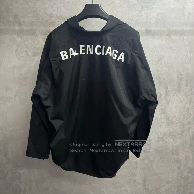 Balenciaga Balenciaga Black Logo Print Long Sleeve Shirt. Size US XS / EU 42 / 0 - 1 Thumbnail