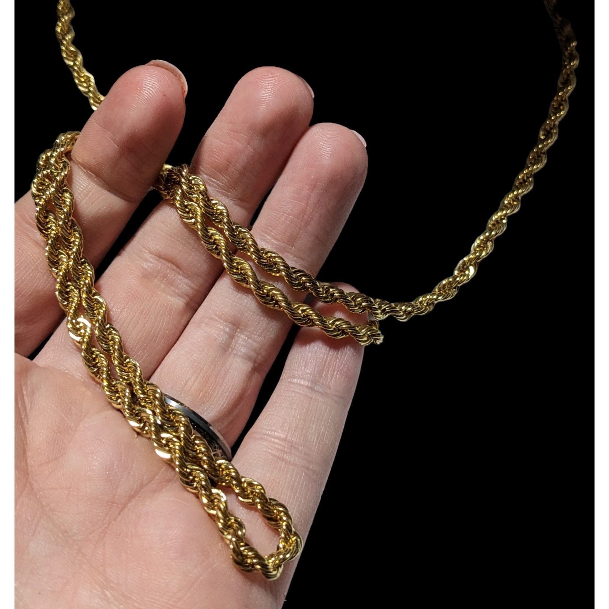 Other Bright Gold Classic Rope Chain Necklace Size ONE SIZE - 3 Thumbnail