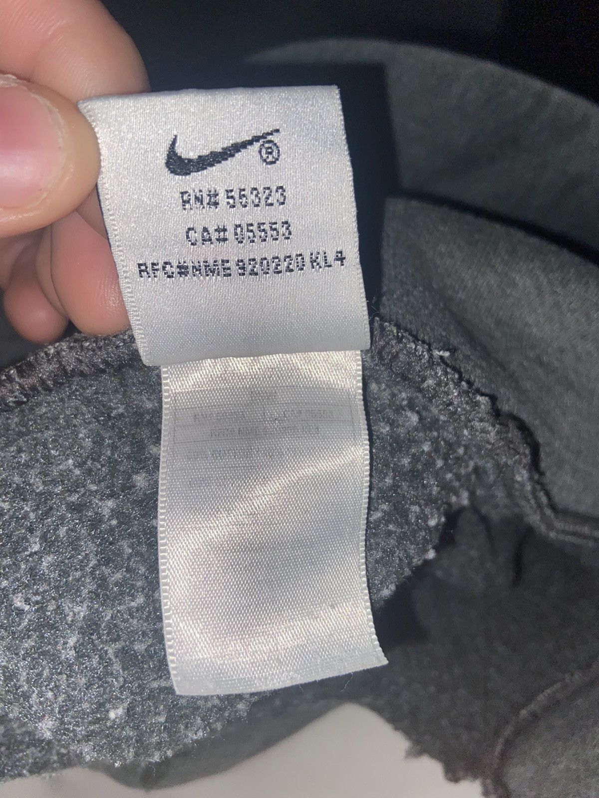 Vintage Vintage THRASHED Nike Center Swoosh Charcoal Grey Size US L / EU 52-54 / 3 - 9 Thumbnail