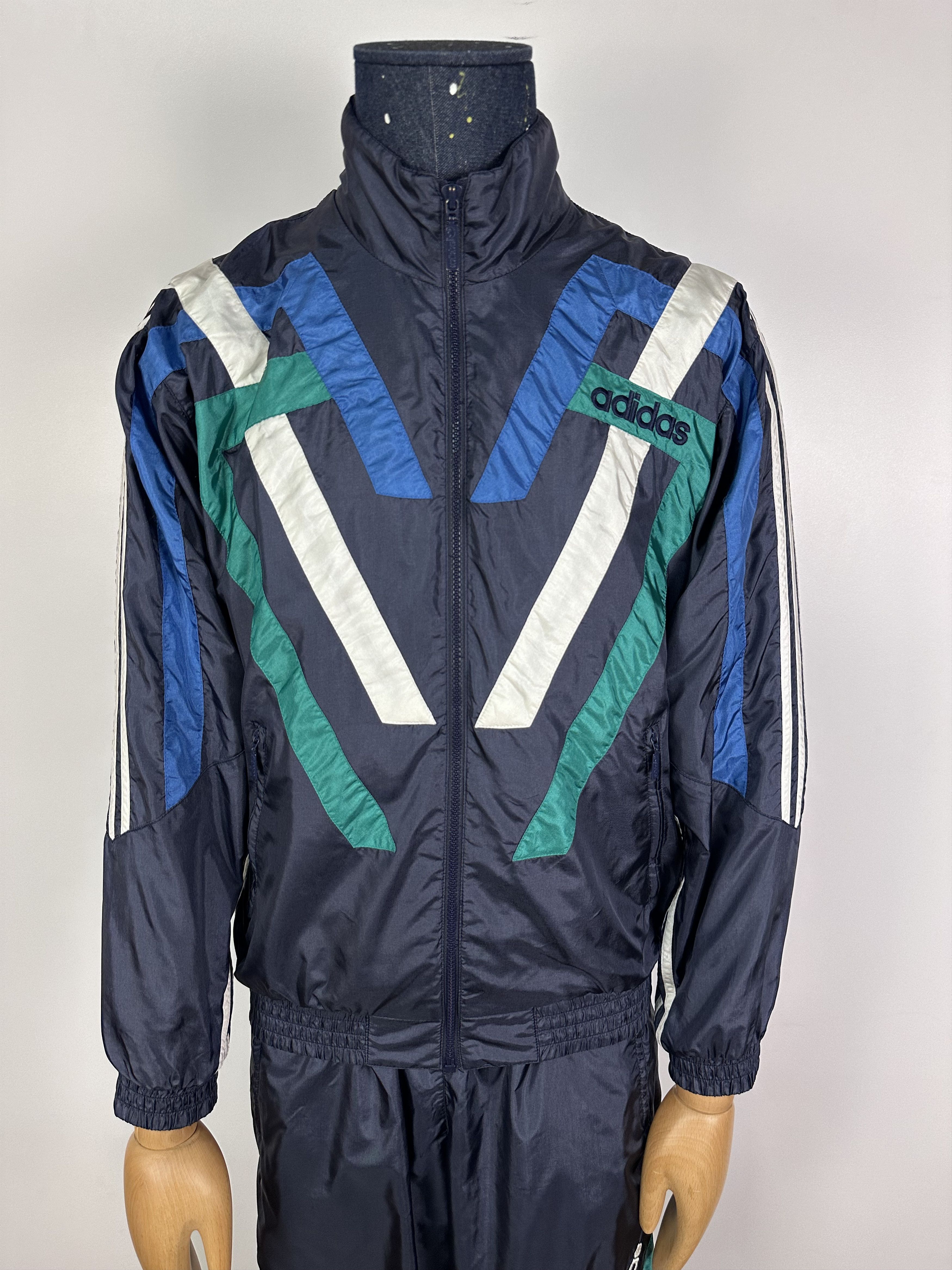 Vintage Adidas Nylon Track Suit Jacket Pants 90's Size S